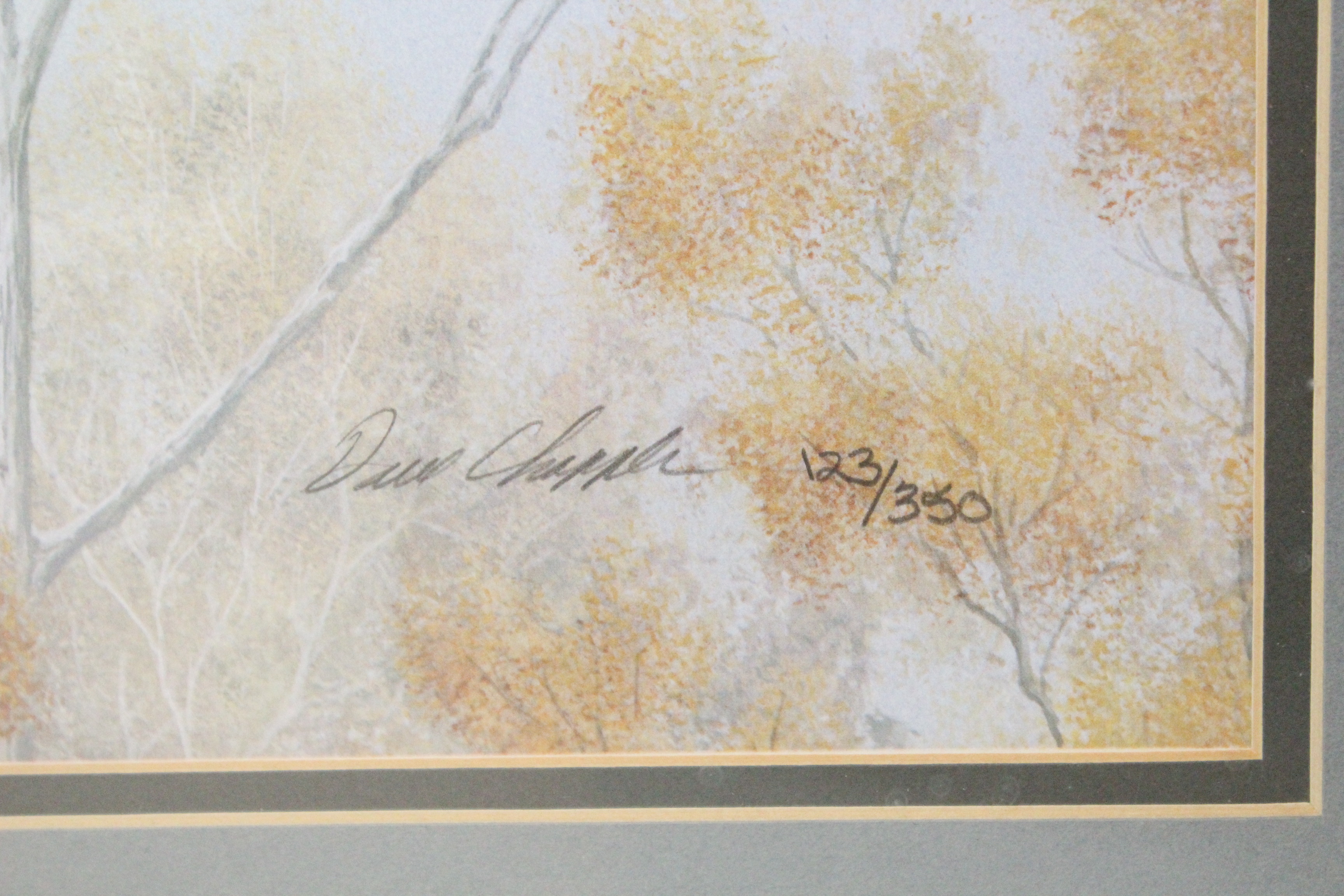 Signed Dave Chapple Limited Edition Watercolor "Autumn Mist - Mallards"