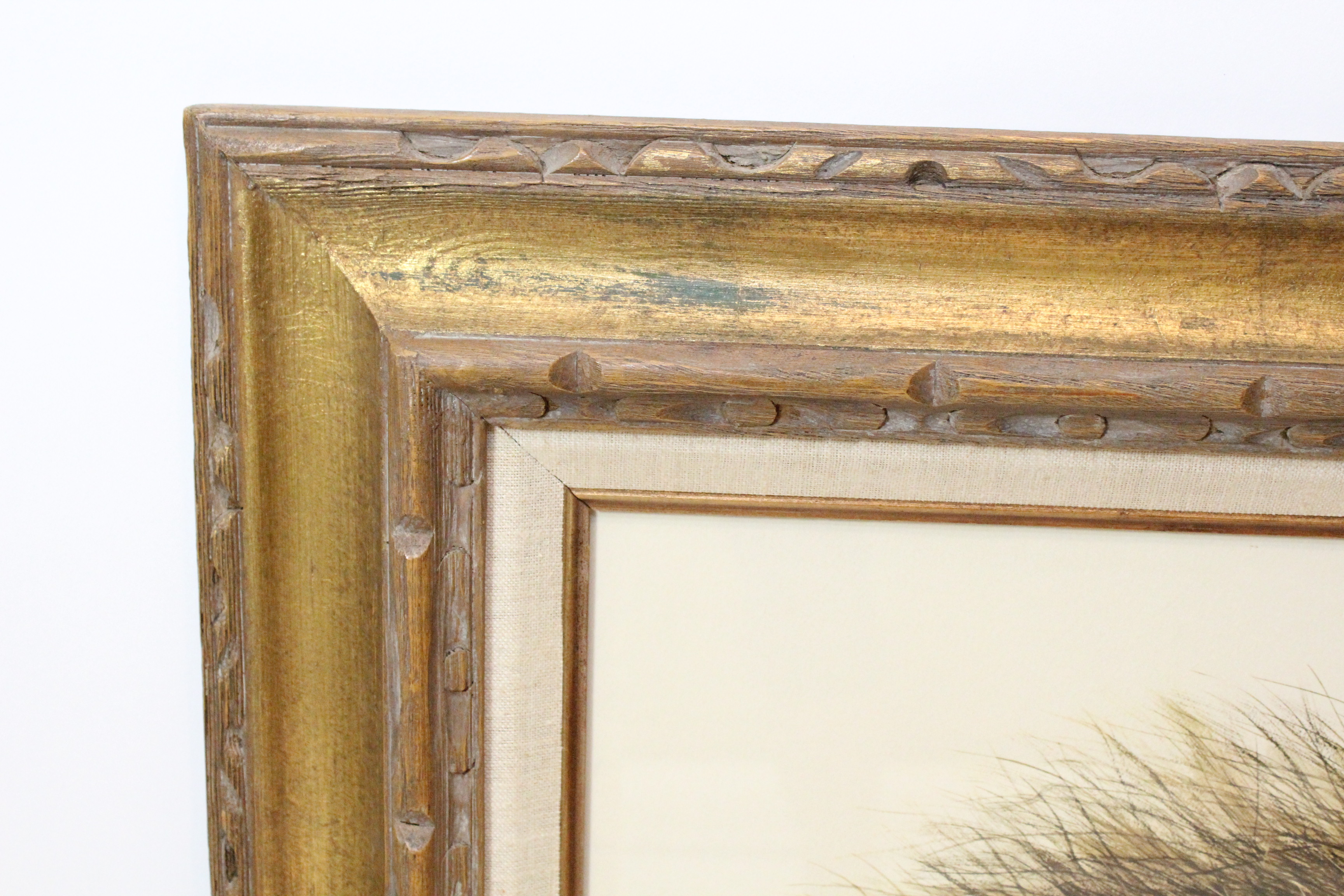 Signed Imogene Farnsworth Offset Lithograph "African Lion"