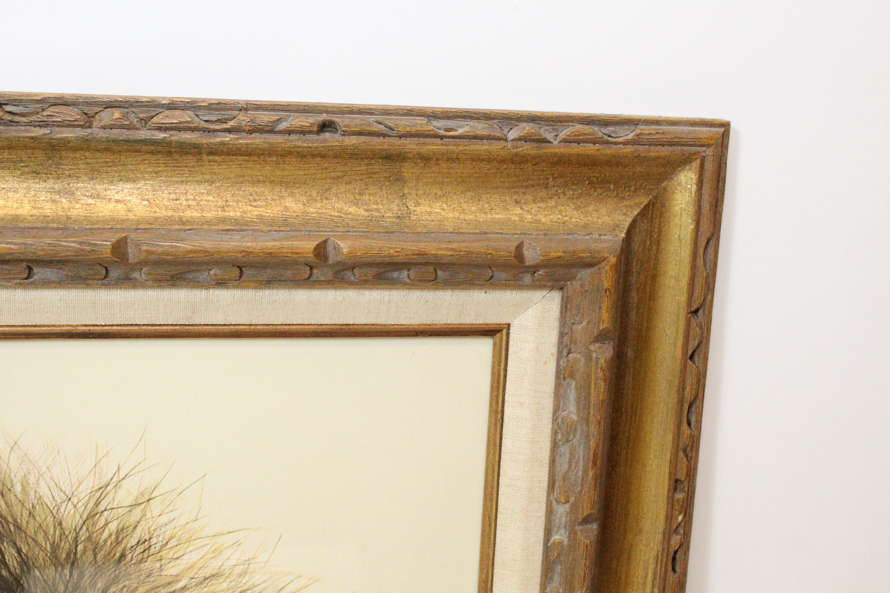 Signed Imogene Farnsworth Offset Lithograph "African Lion"