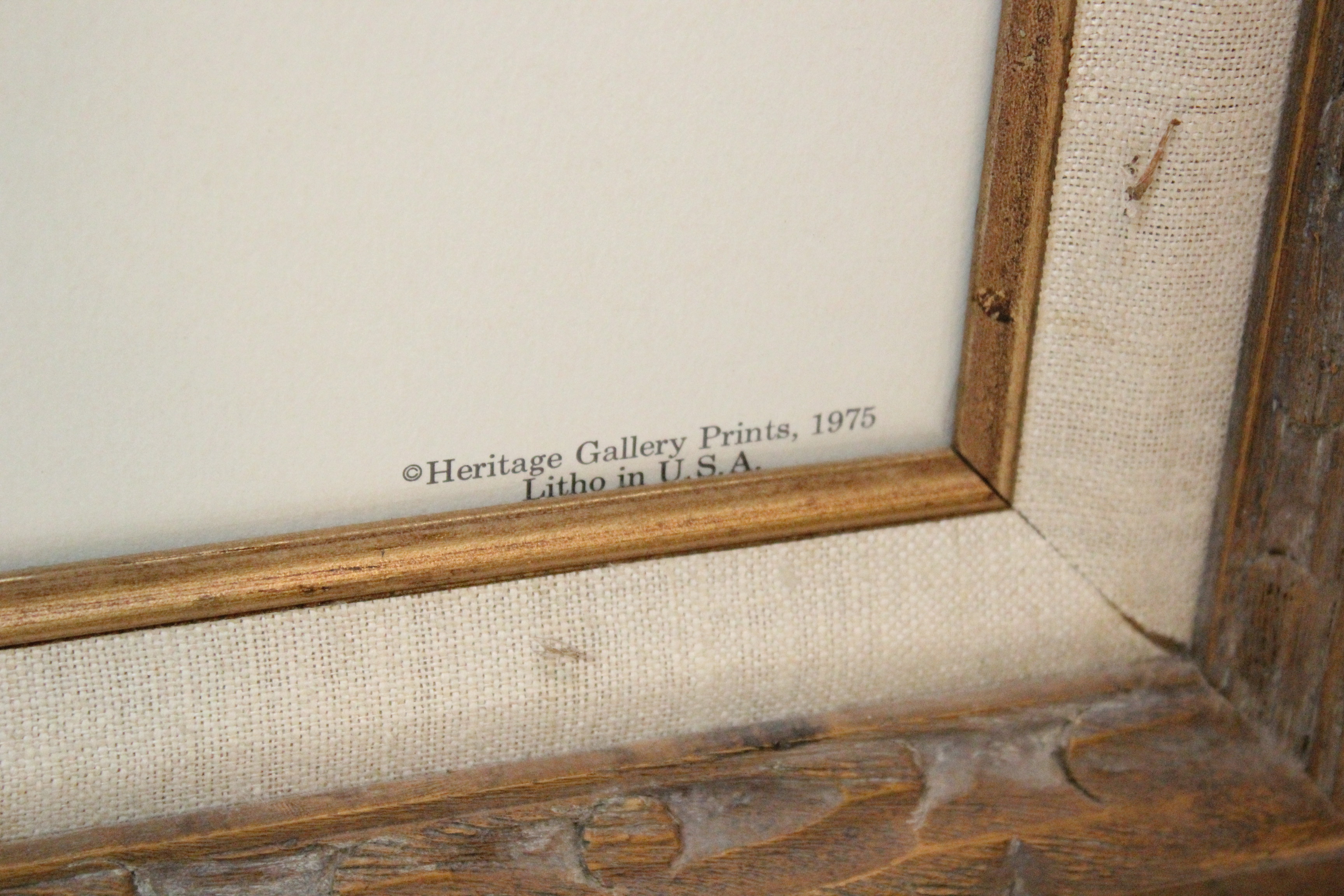 Signed Imogene Farnsworth Offset Lithograph "African Lion"