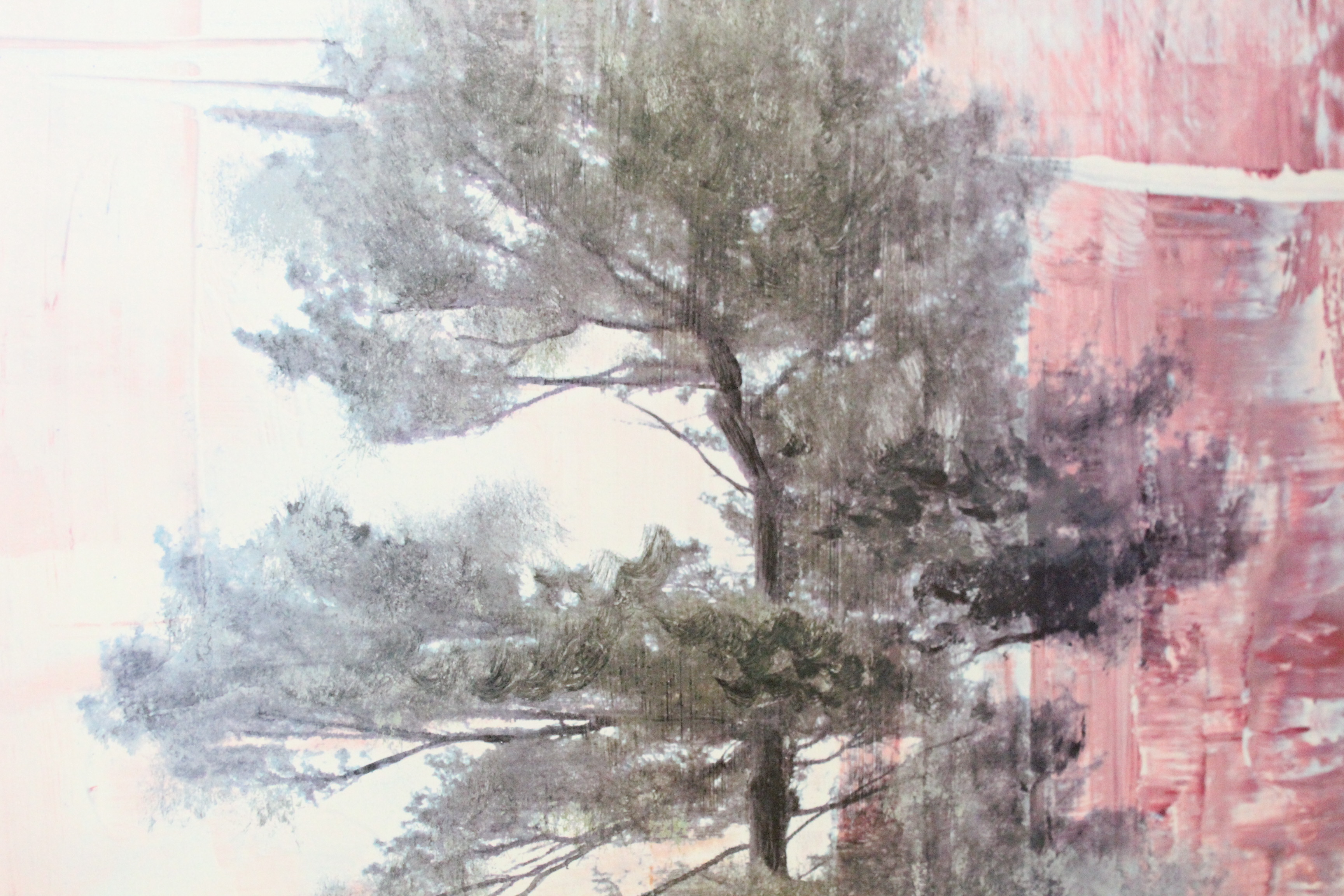 After Friedbert Renbaum Offset Lithograph "Parchment Trees I"