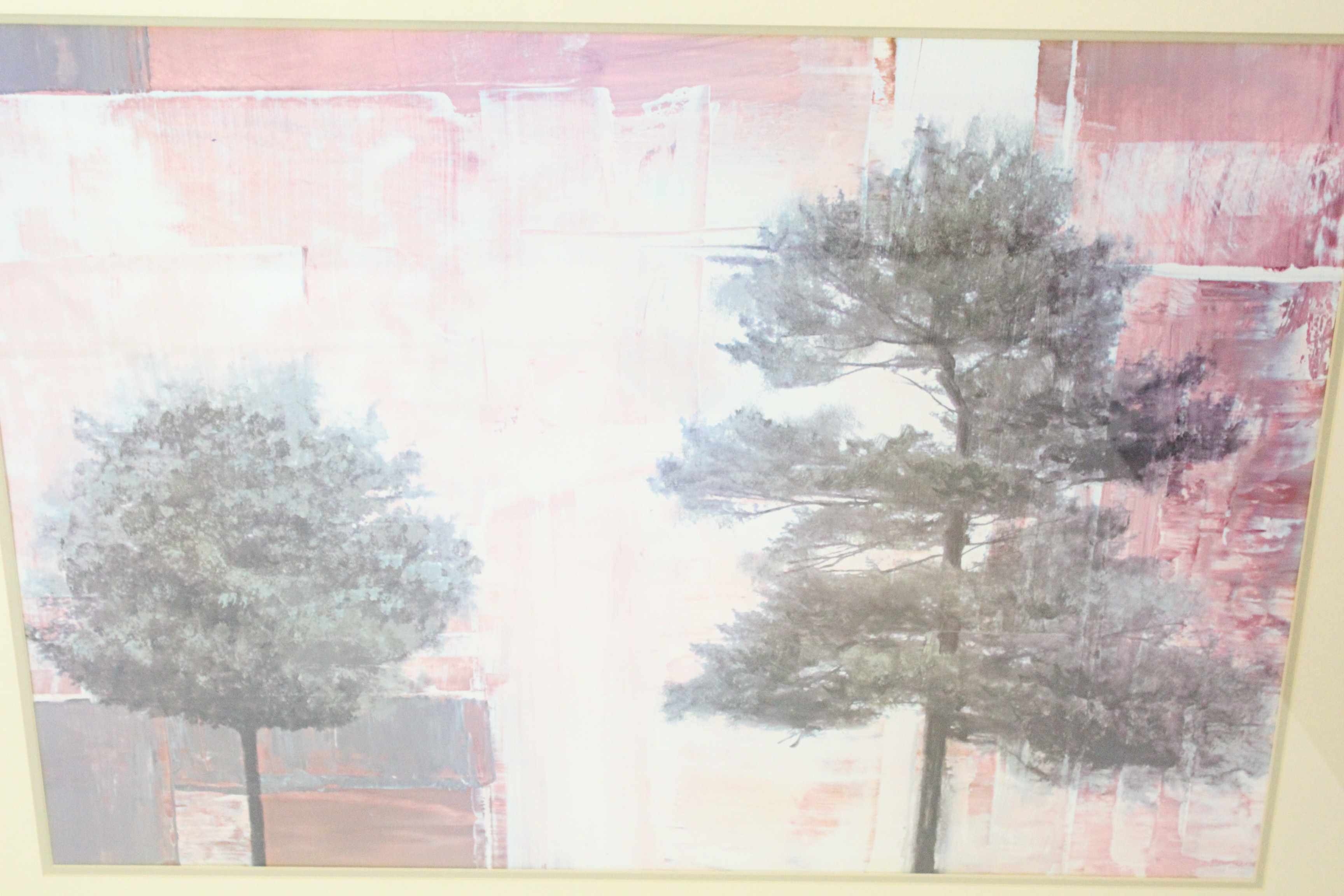 After Friedbert Renbaum Offset Lithograph "Parchment Trees I"