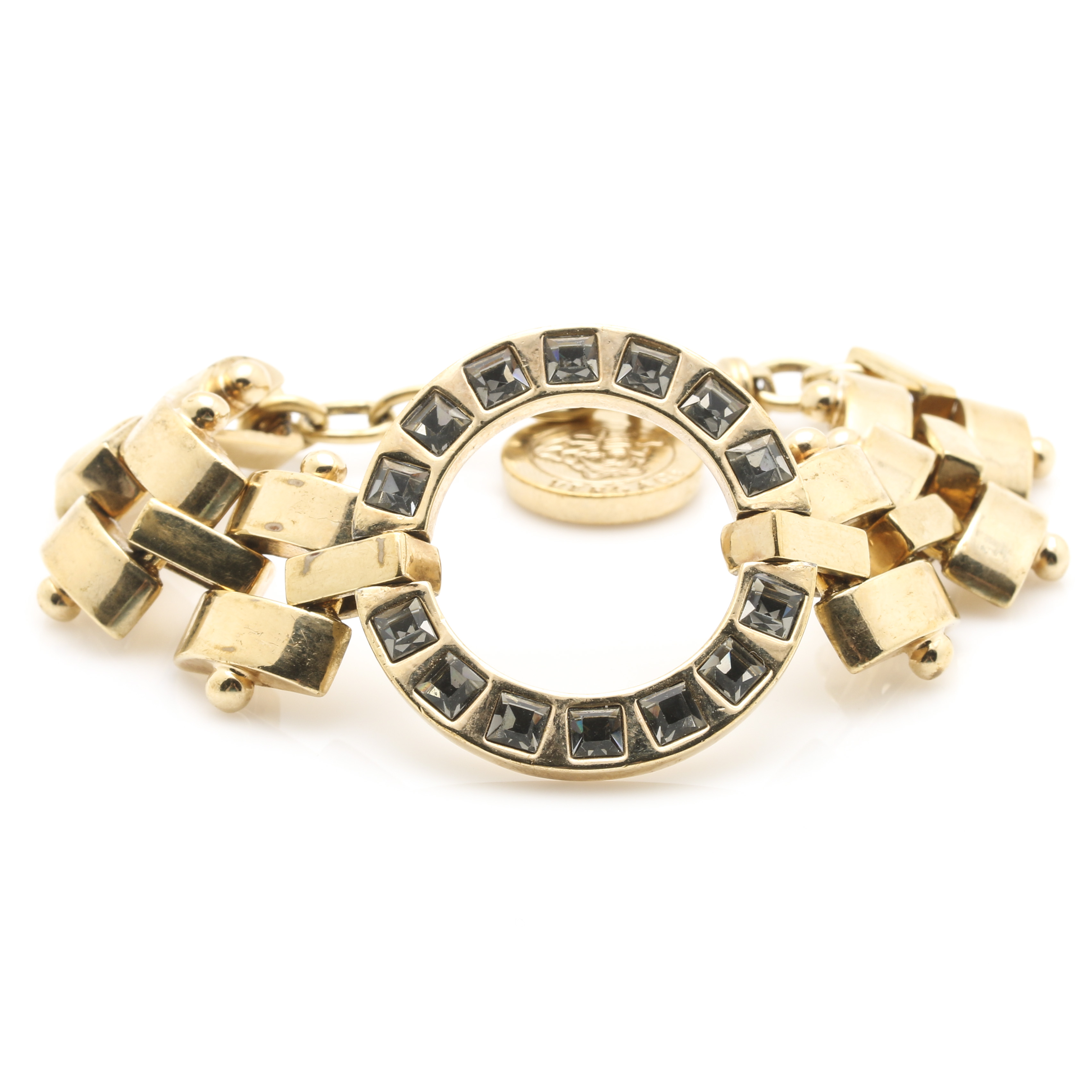 Versace Gold Tone and Glass Demi Parure