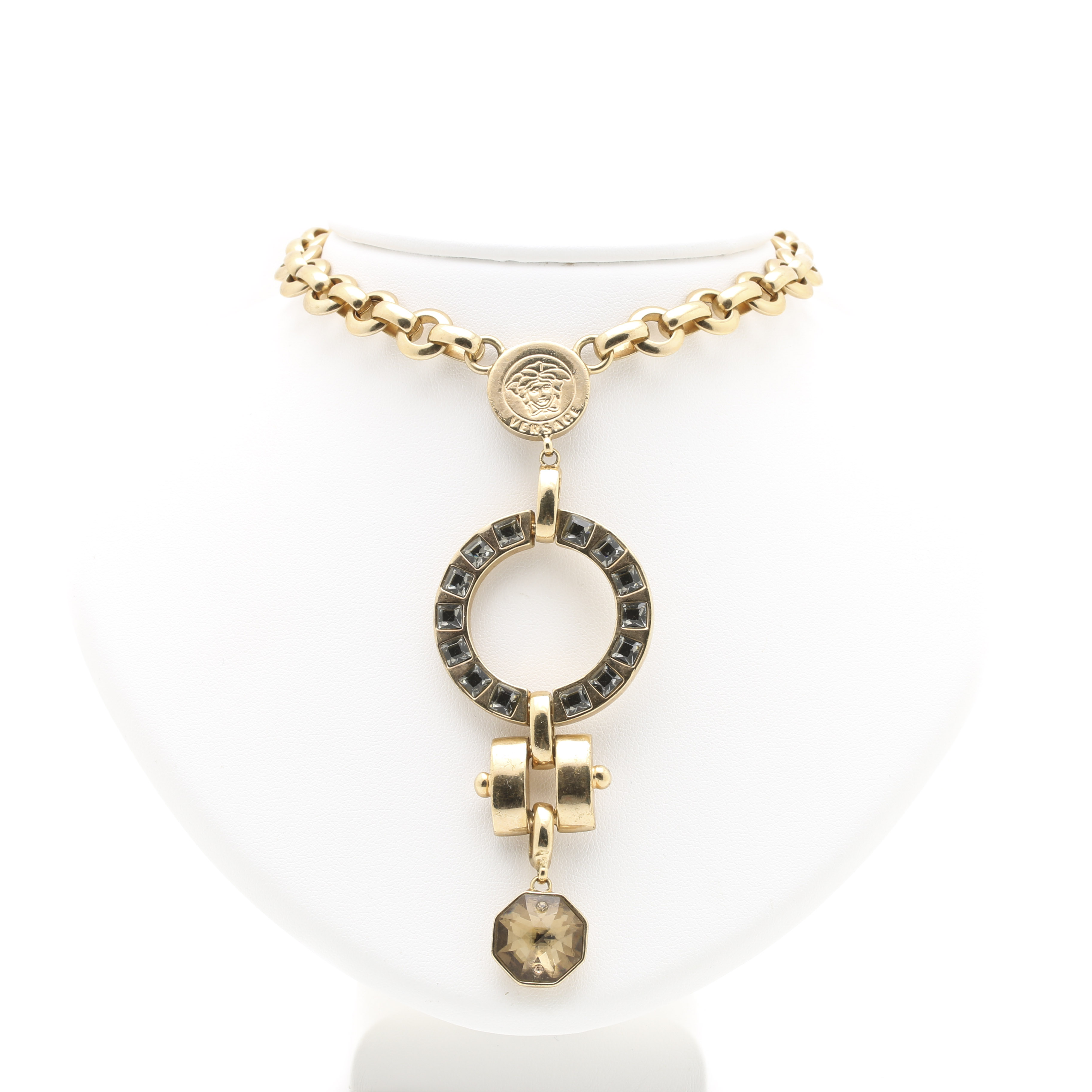 Versace Gold Tone and Glass Demi Parure