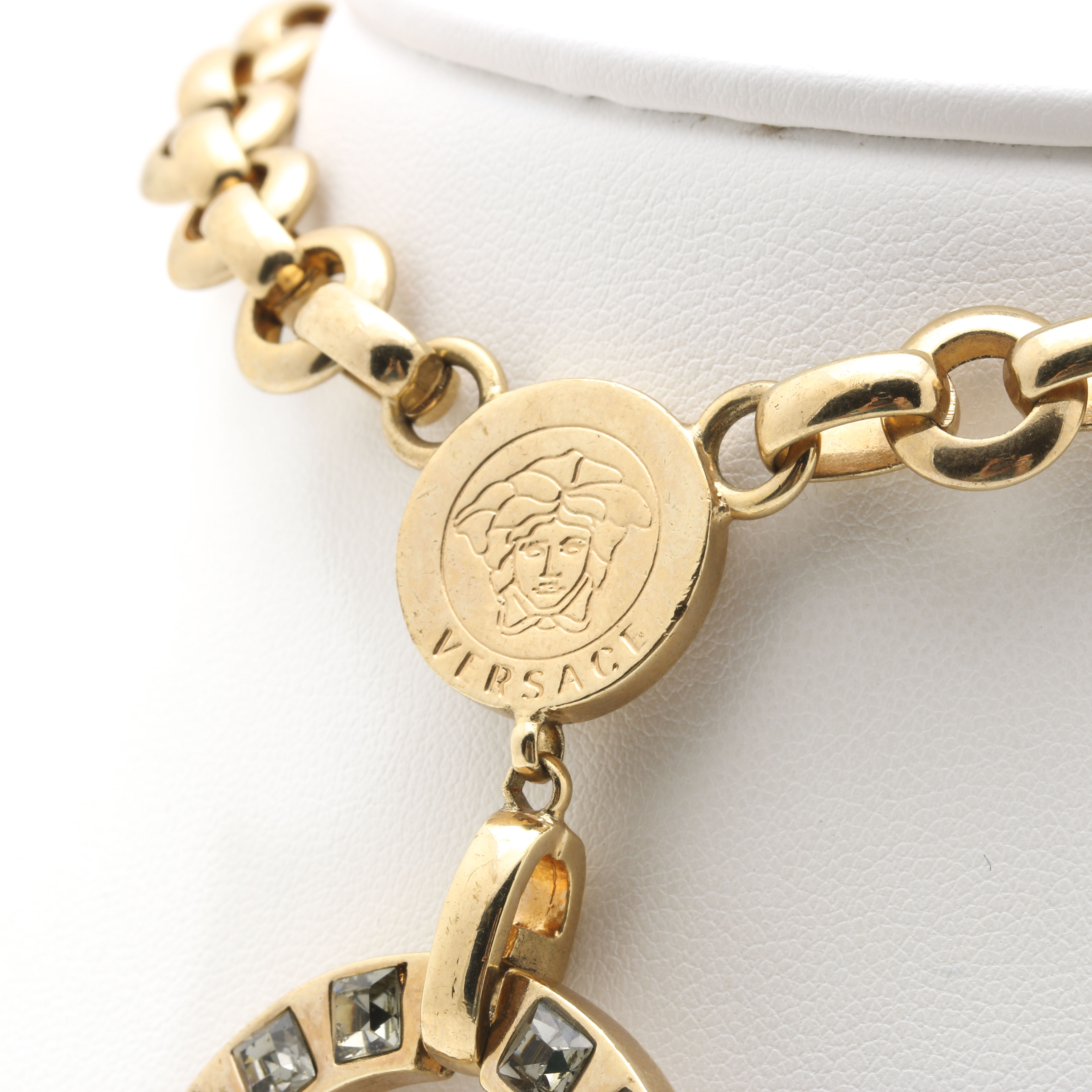 Versace Gold Tone and Glass Demi Parure