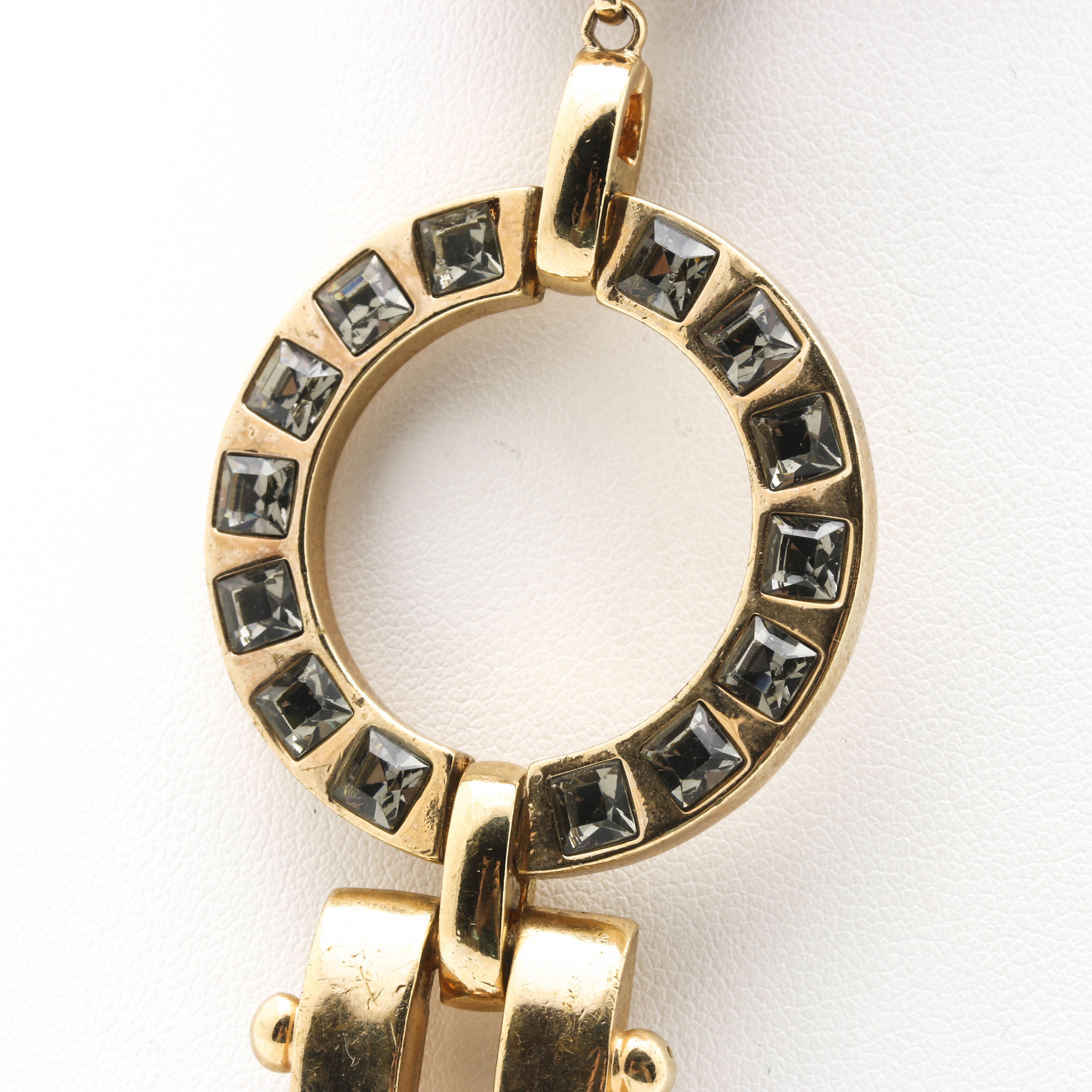 Versace Gold Tone and Glass Demi Parure