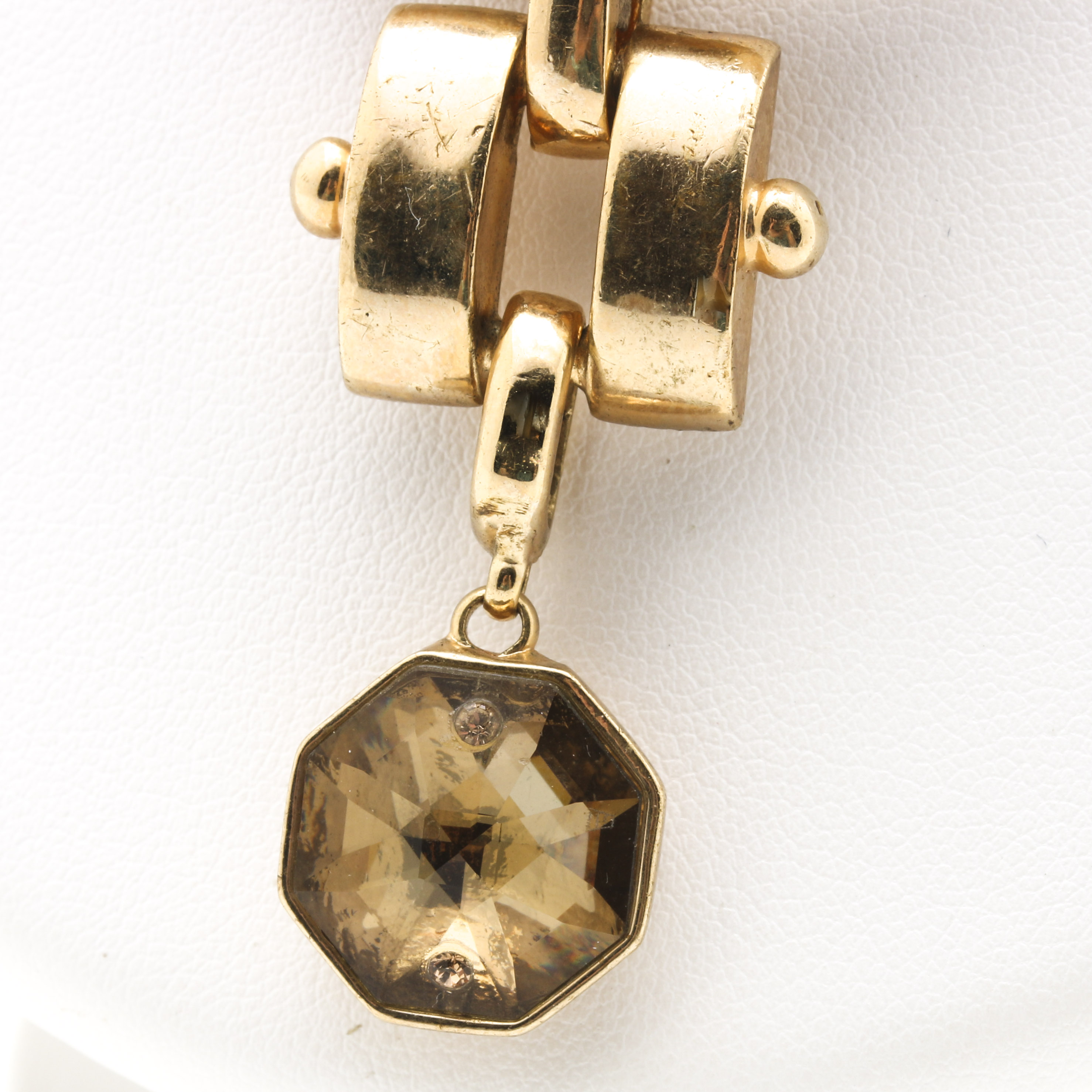 Versace Gold Tone and Glass Demi Parure