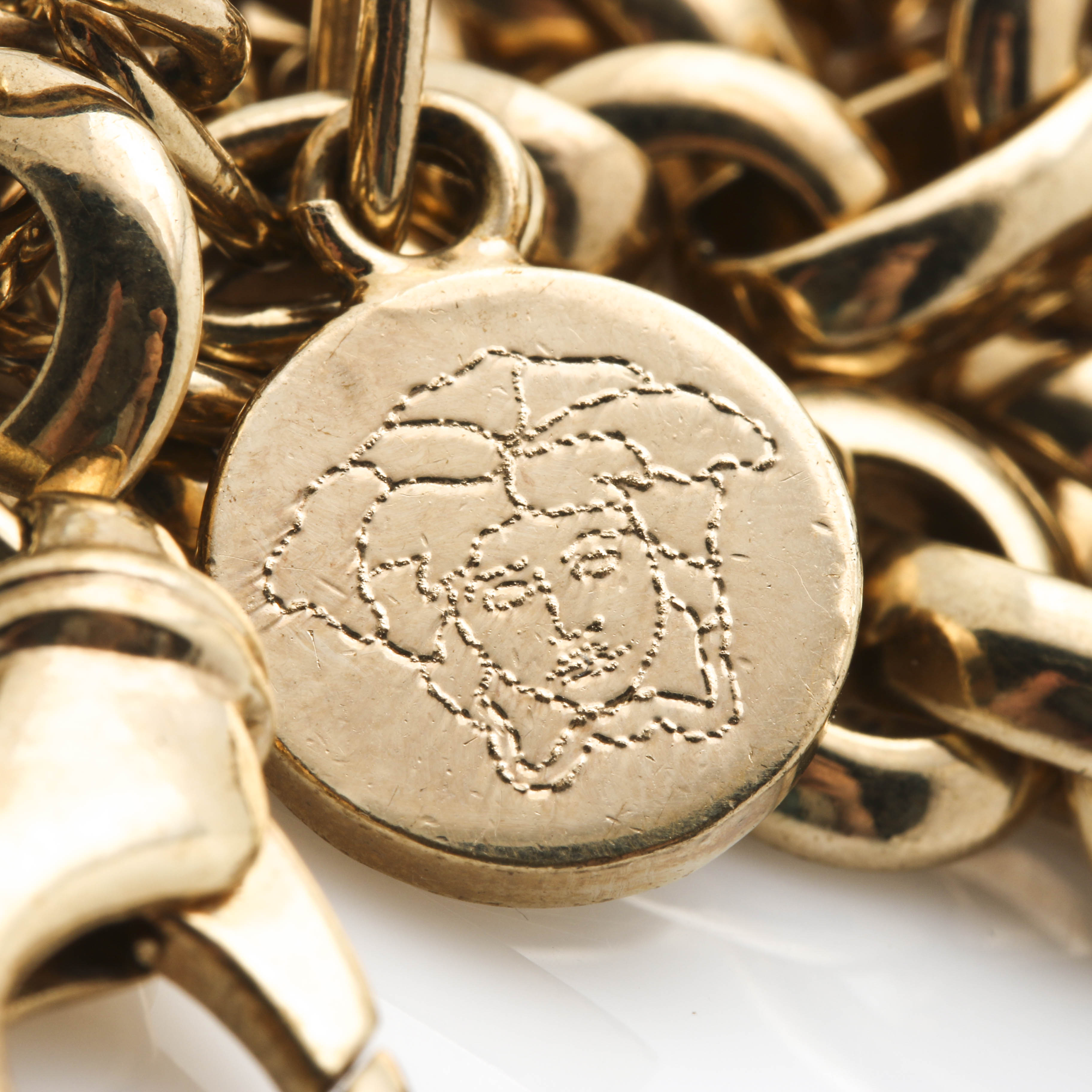 Versace Gold Tone and Glass Demi Parure