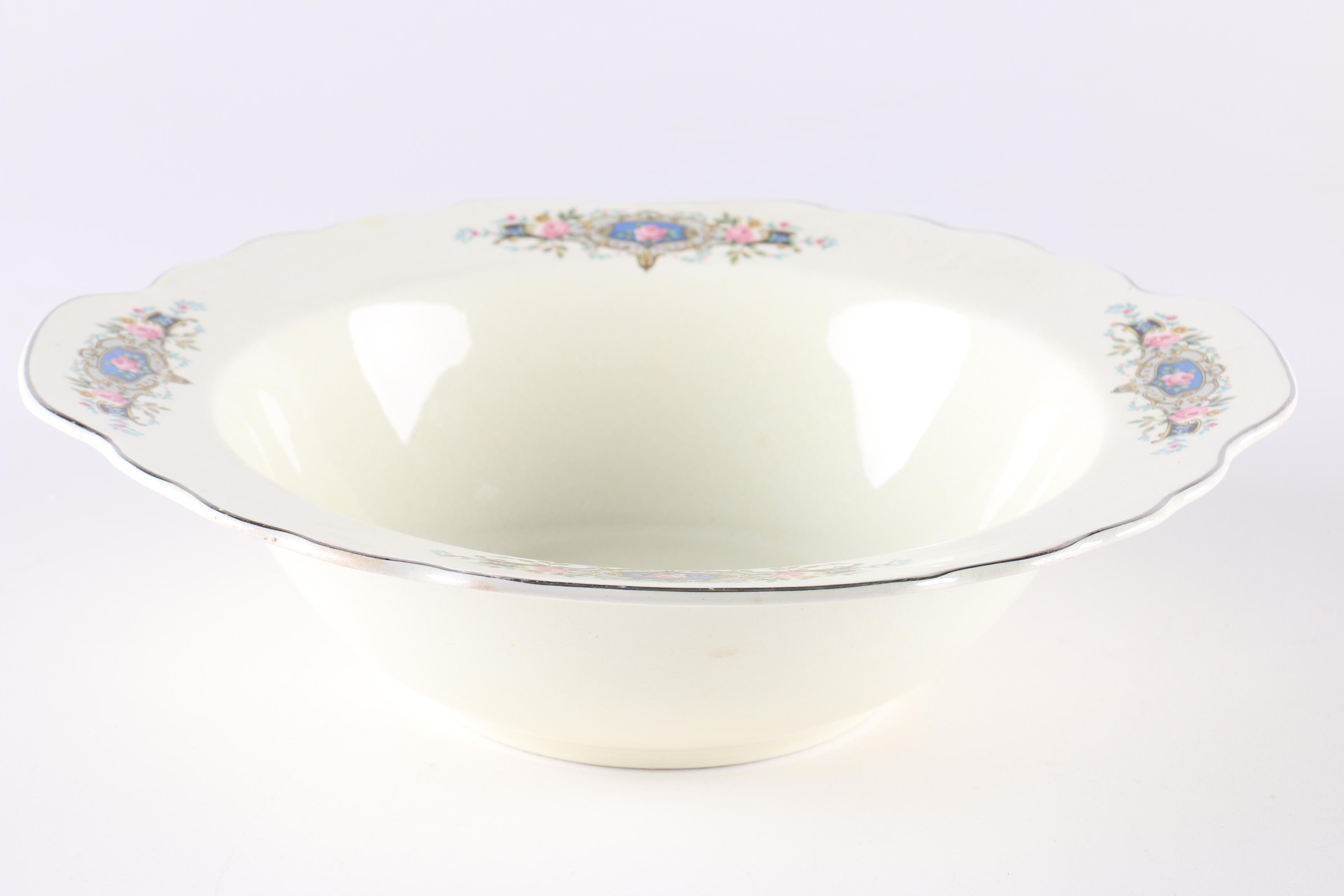 W. S. George Floral Stoneware Cereal Bowl