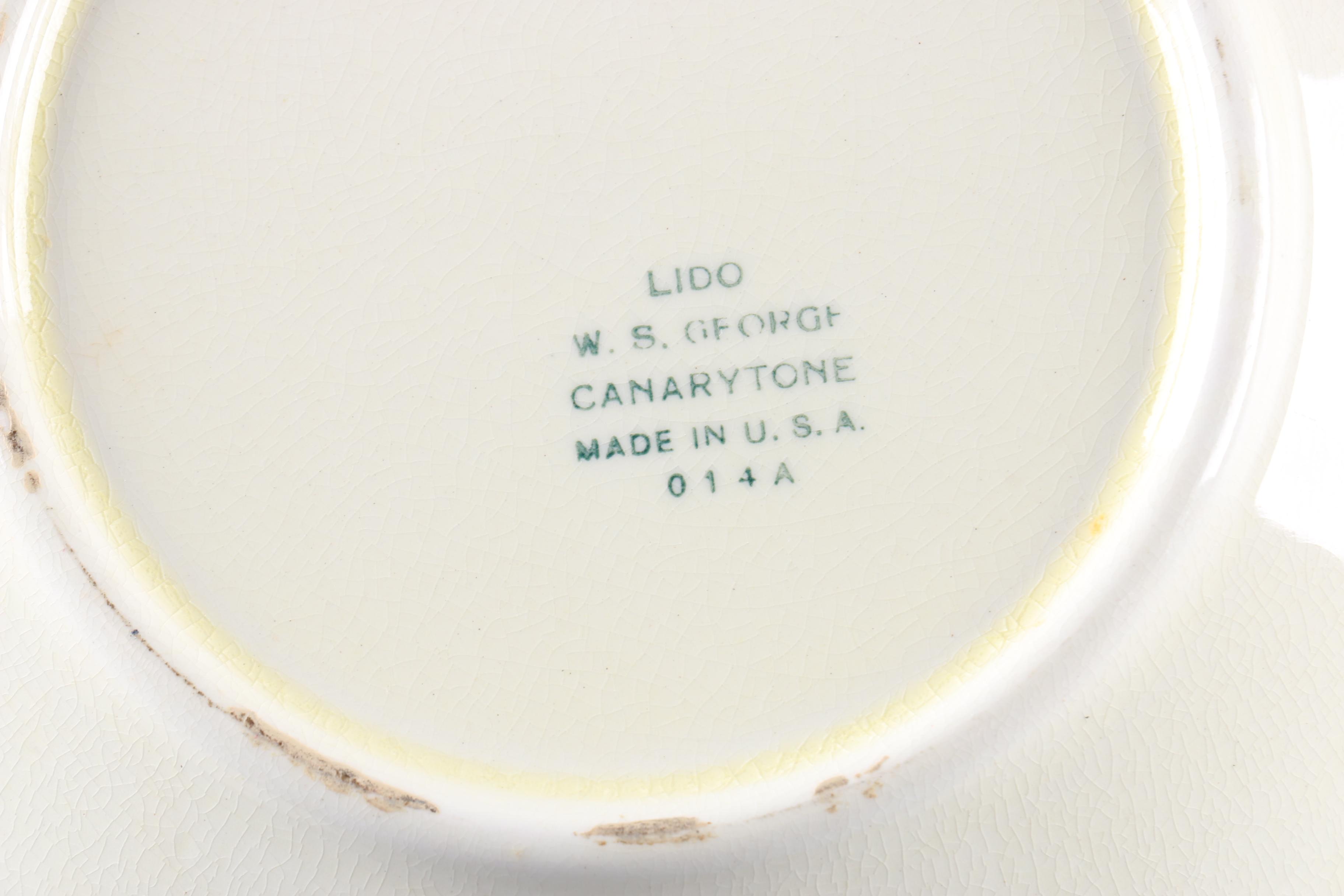 W. S. George Floral Stoneware Cereal Bowl