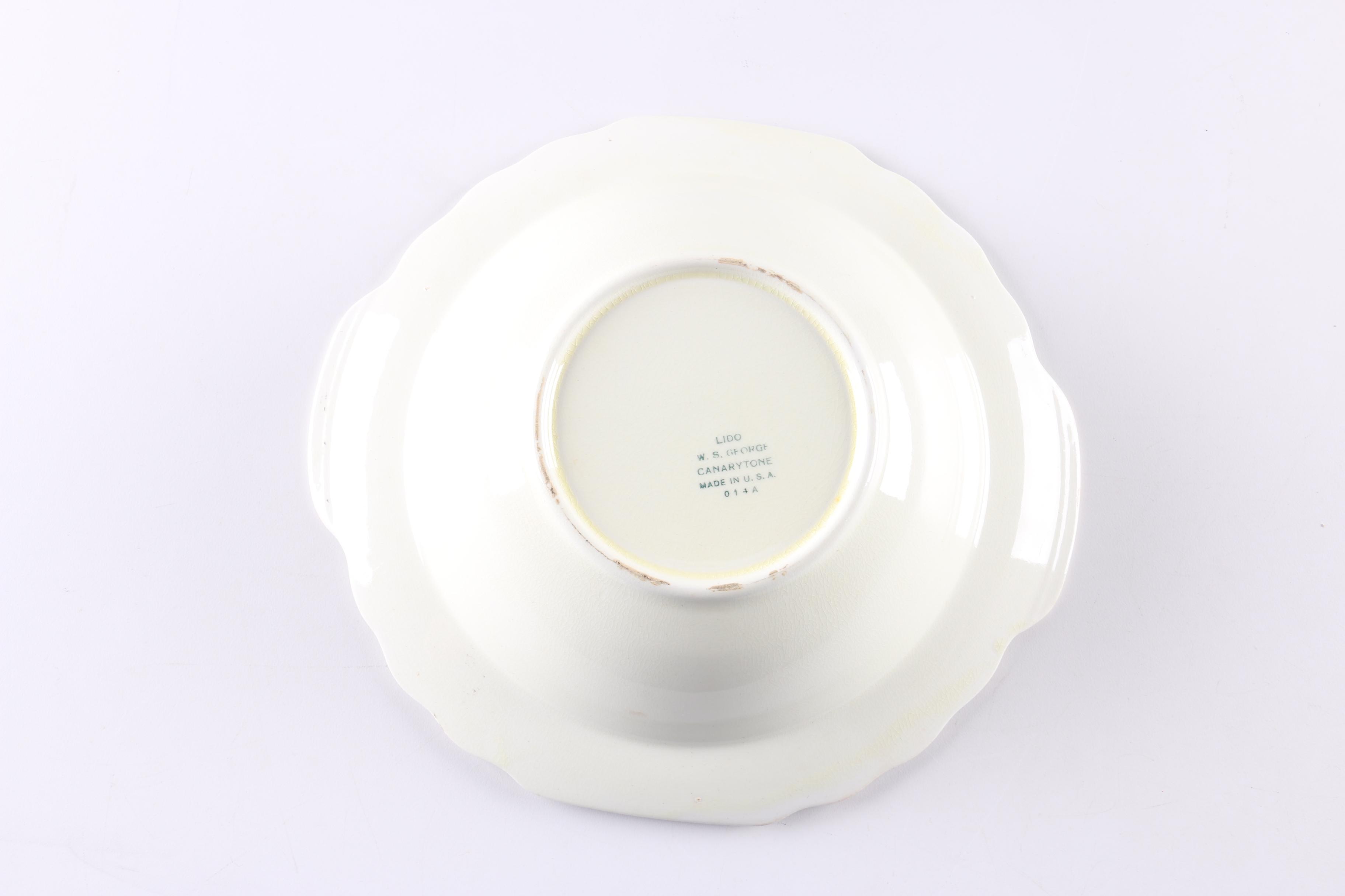 W. S. George Floral Stoneware Cereal Bowl