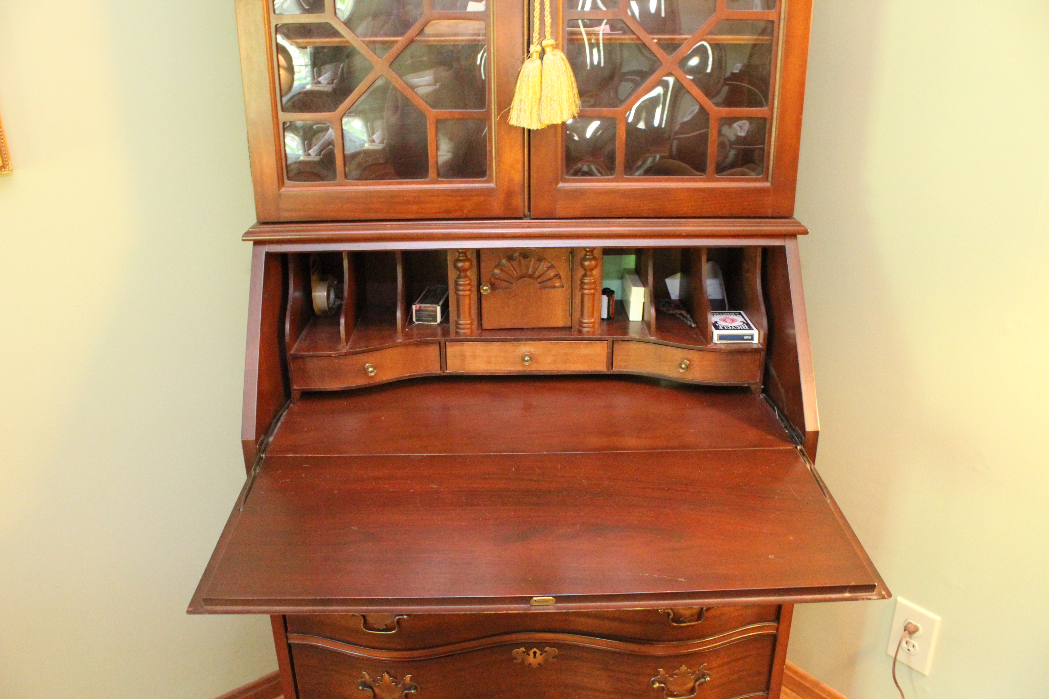 Victorian Style Secretary Desk by Jasper Cabinet