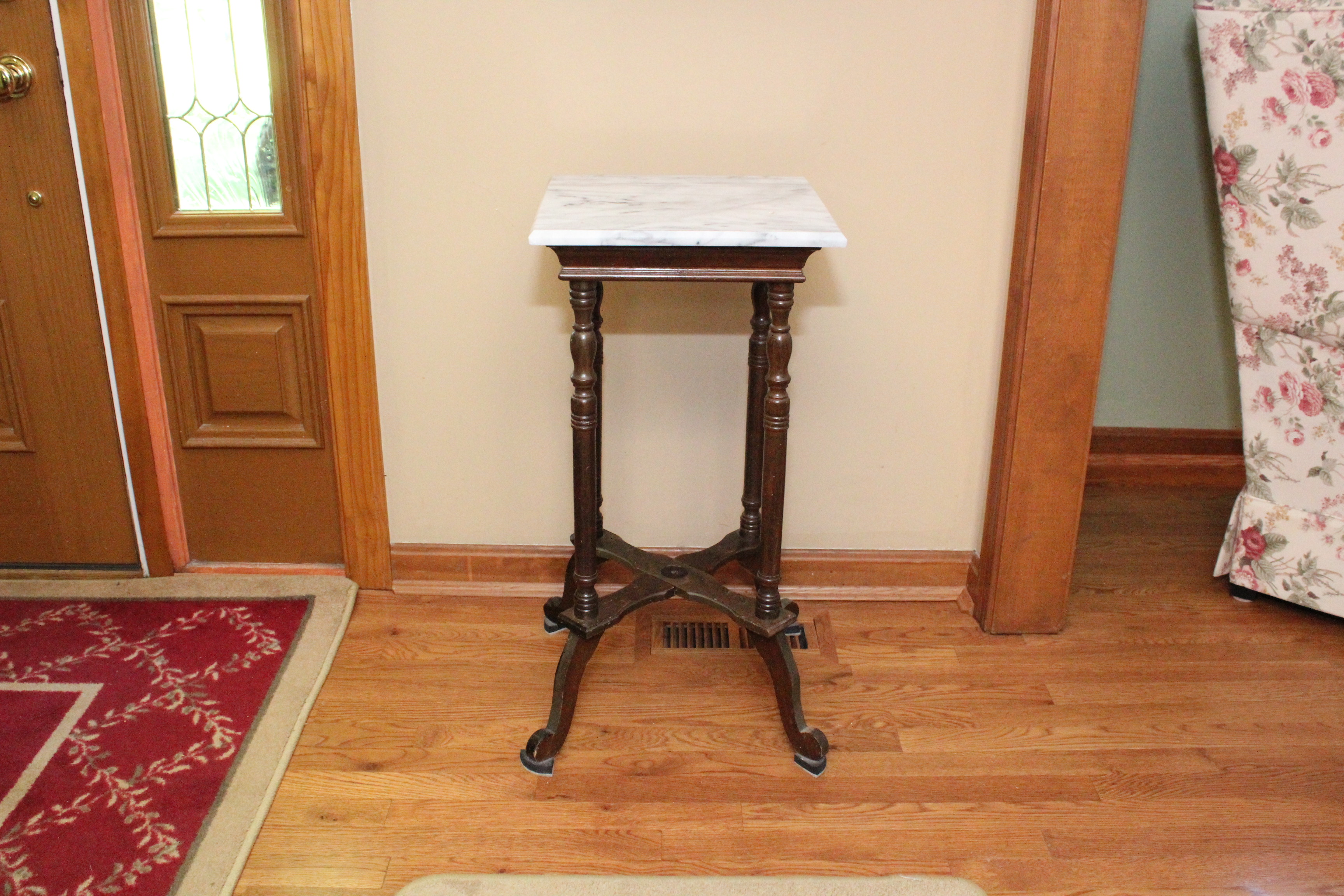 Faux Marble Side Table
