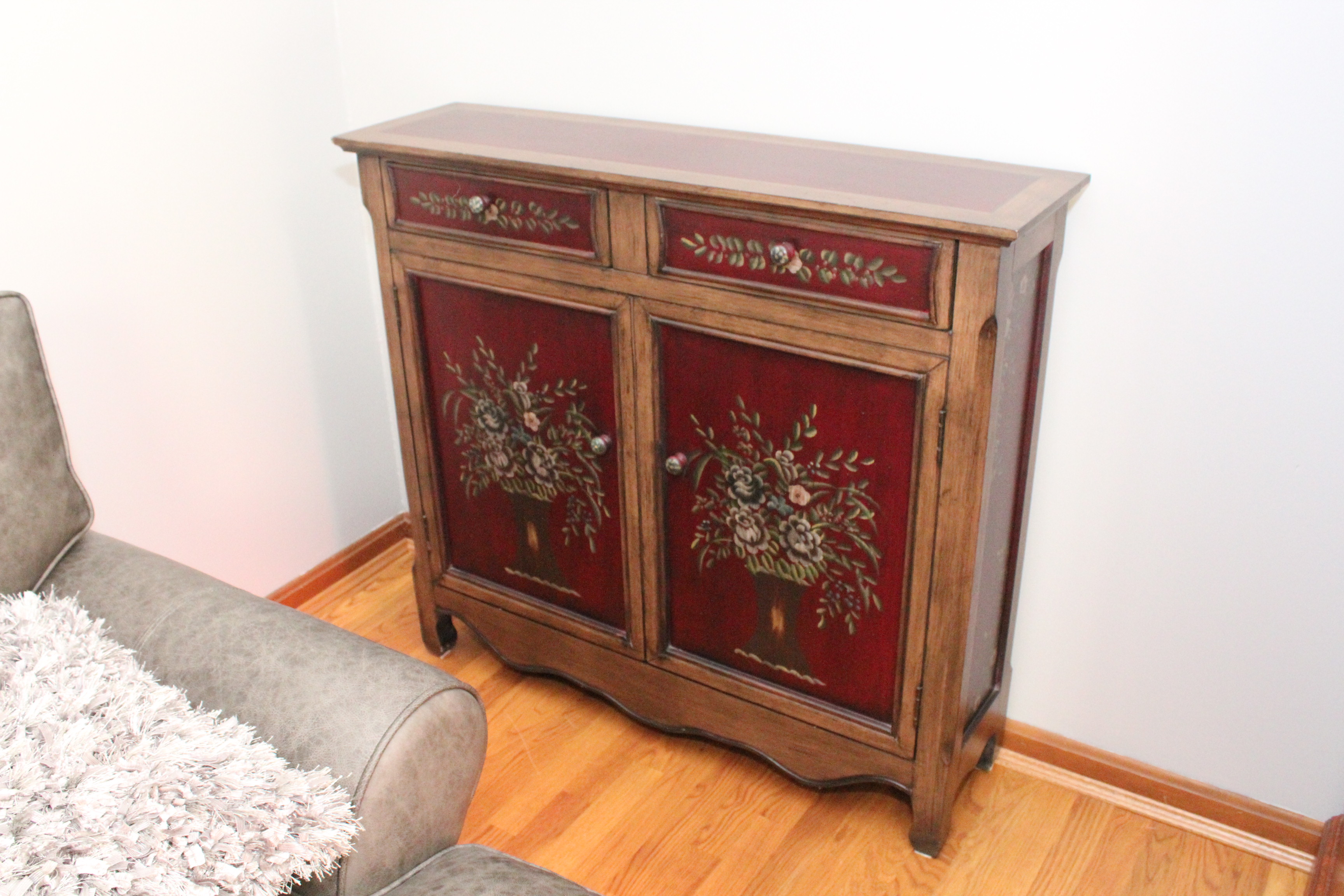 Floral Motif Console Table
