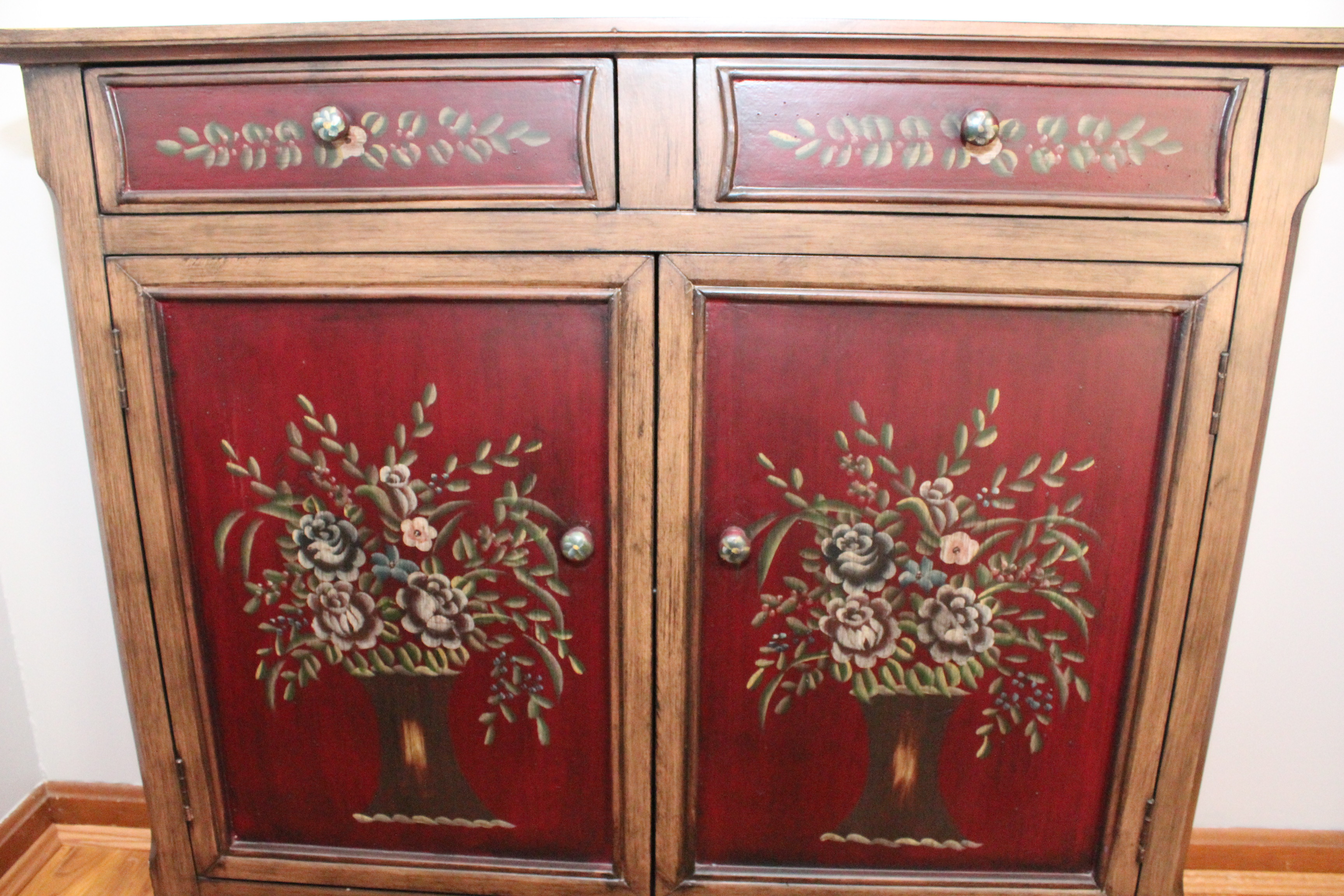 Floral Motif Console Table