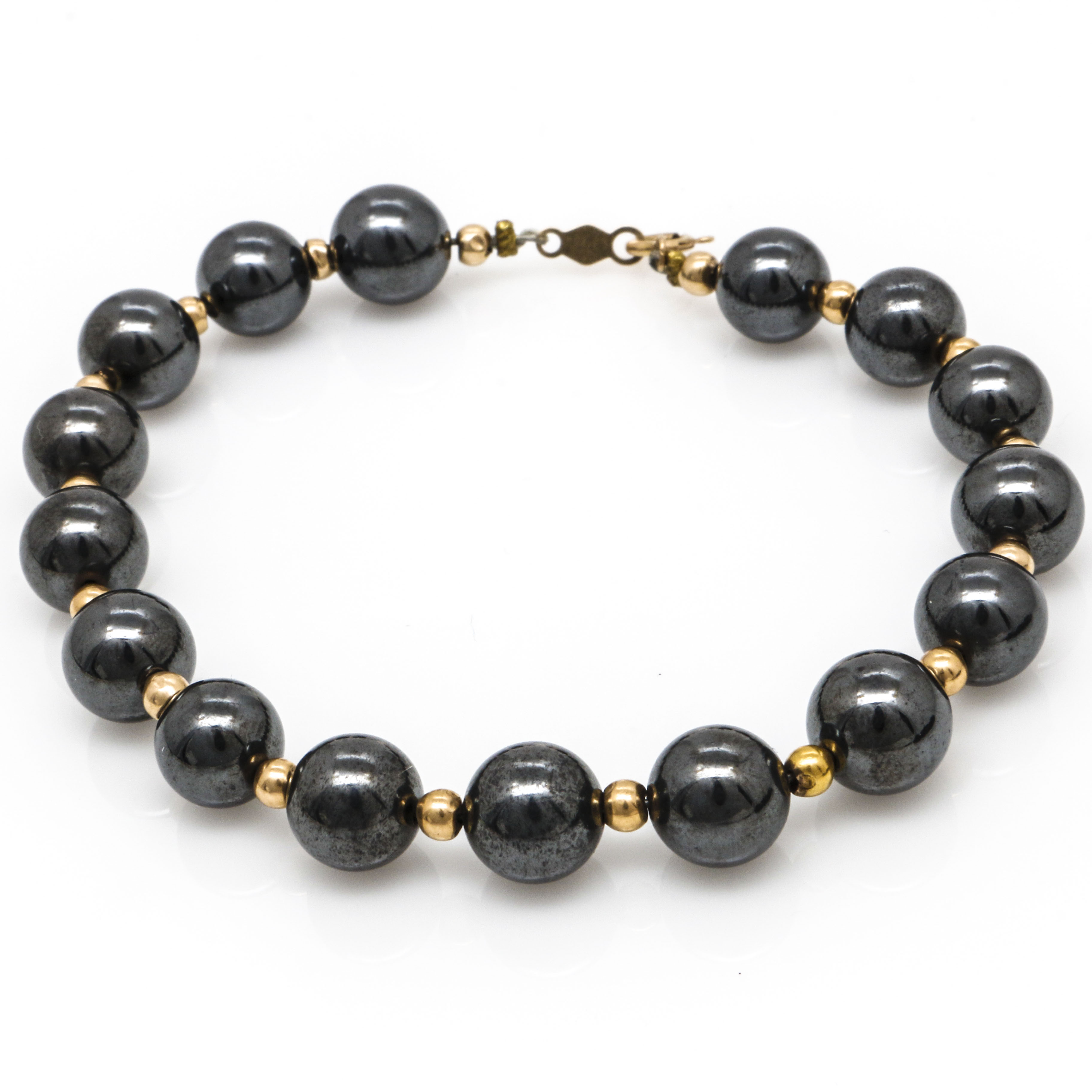 14K Yellow Gold Beaded Necklace and Bracelets