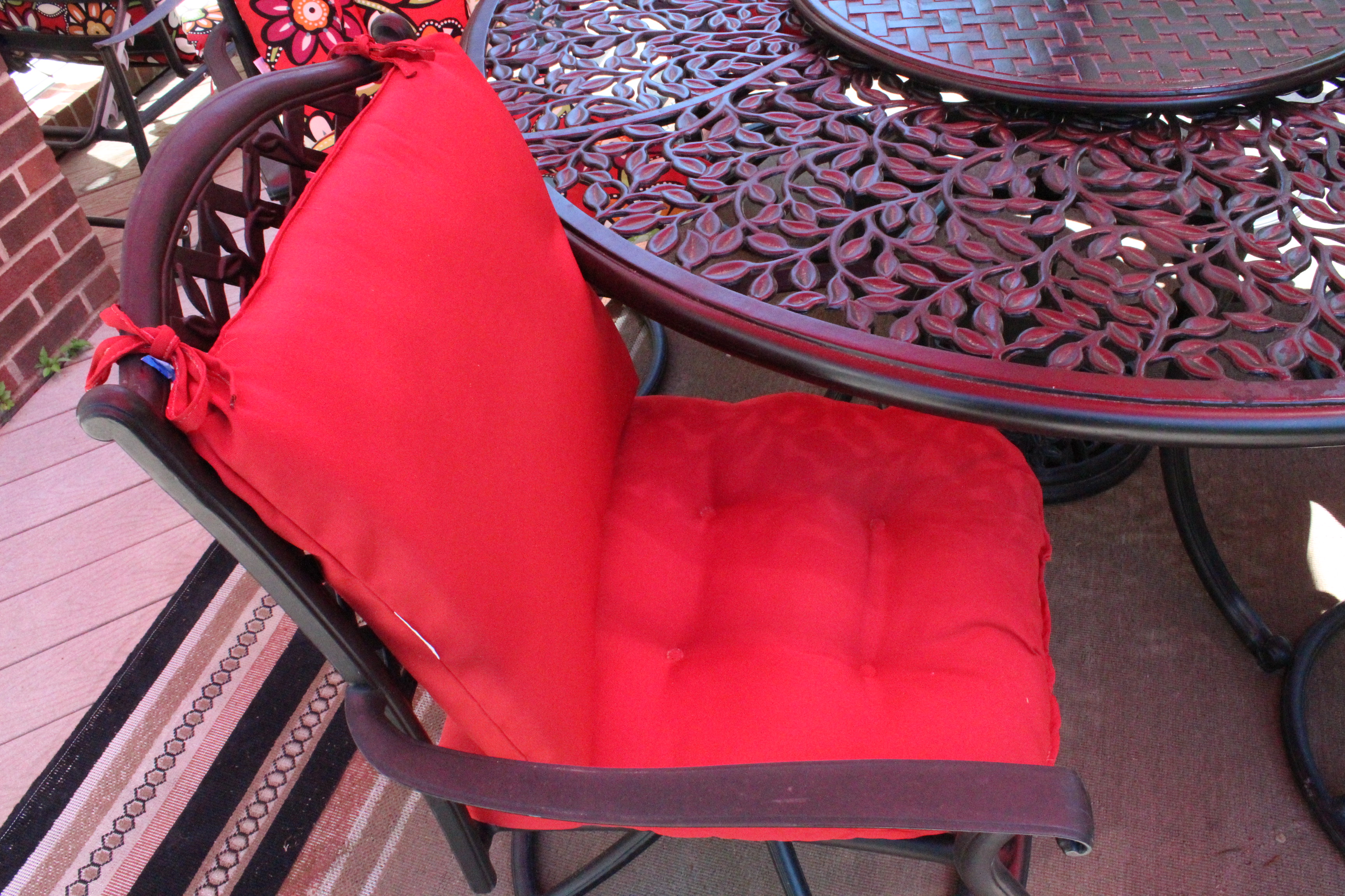 Patio Table and Chair Set with Solarium Cushions