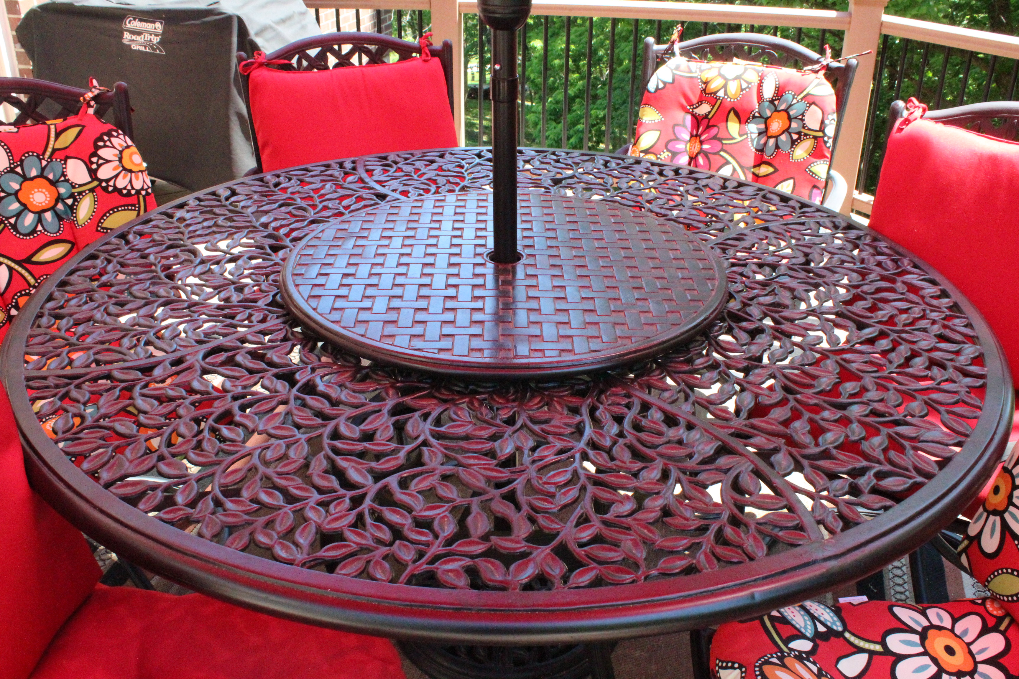 Patio Table and Chair Set with Solarium Cushions