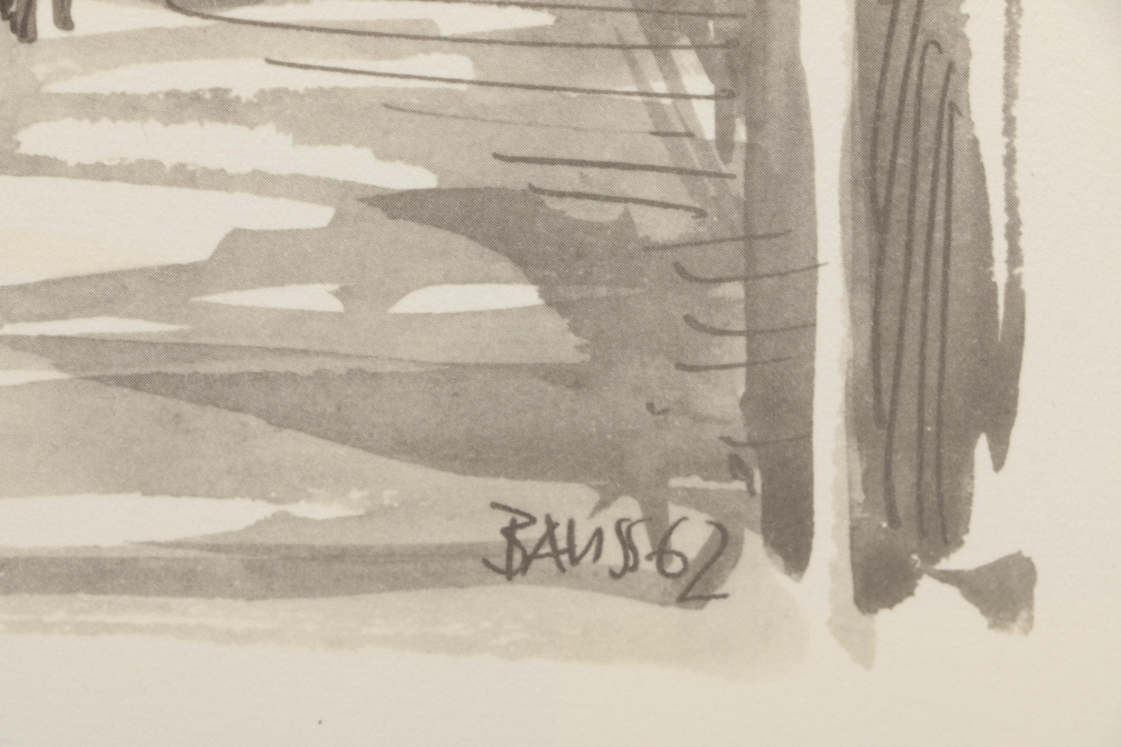 Martin Bauss Offset Lithographs of Historic Sites in Büdingen, Germany