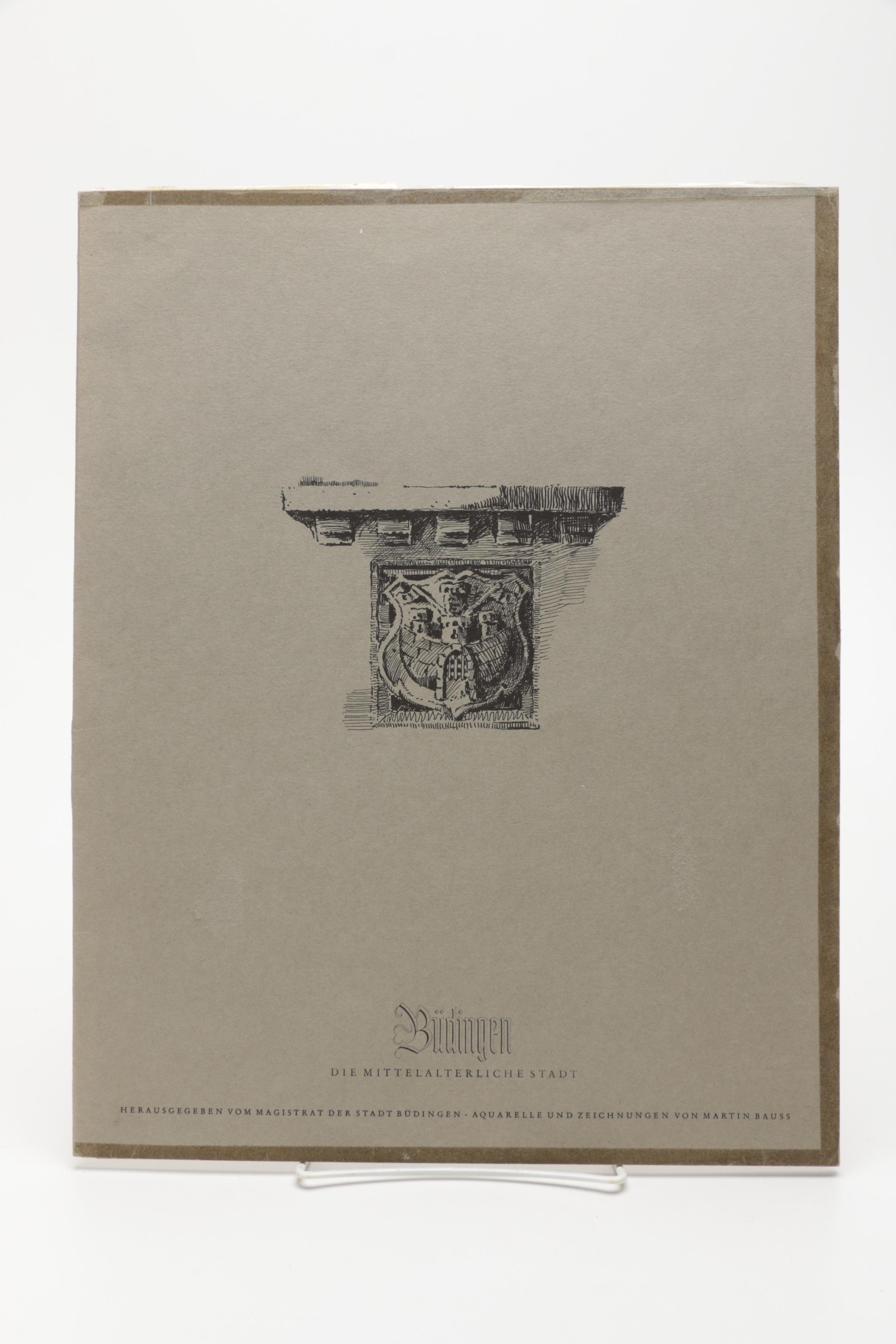 Martin Bauss Offset Lithographs of Historic Sites in Büdingen, Germany