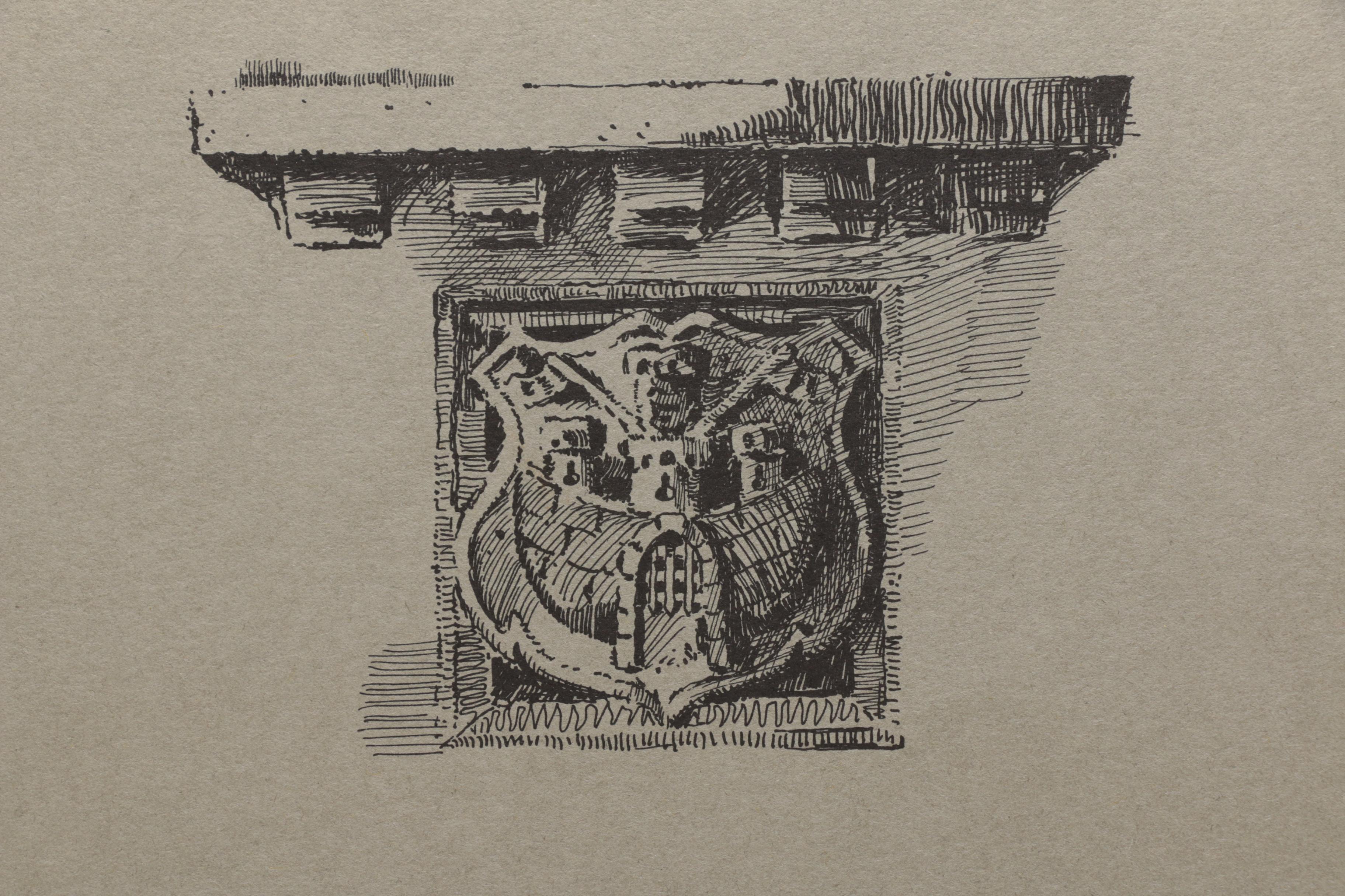 Martin Bauss Offset Lithographs of Historic Sites in Büdingen, Germany