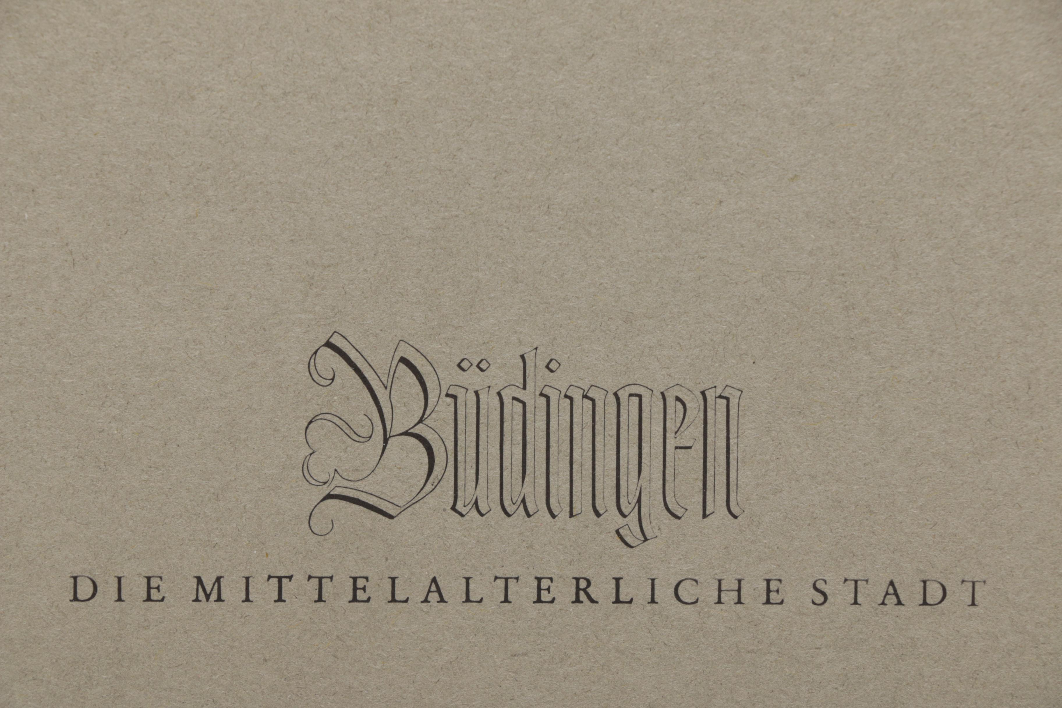 Martin Bauss Offset Lithographs of Historic Sites in Büdingen, Germany