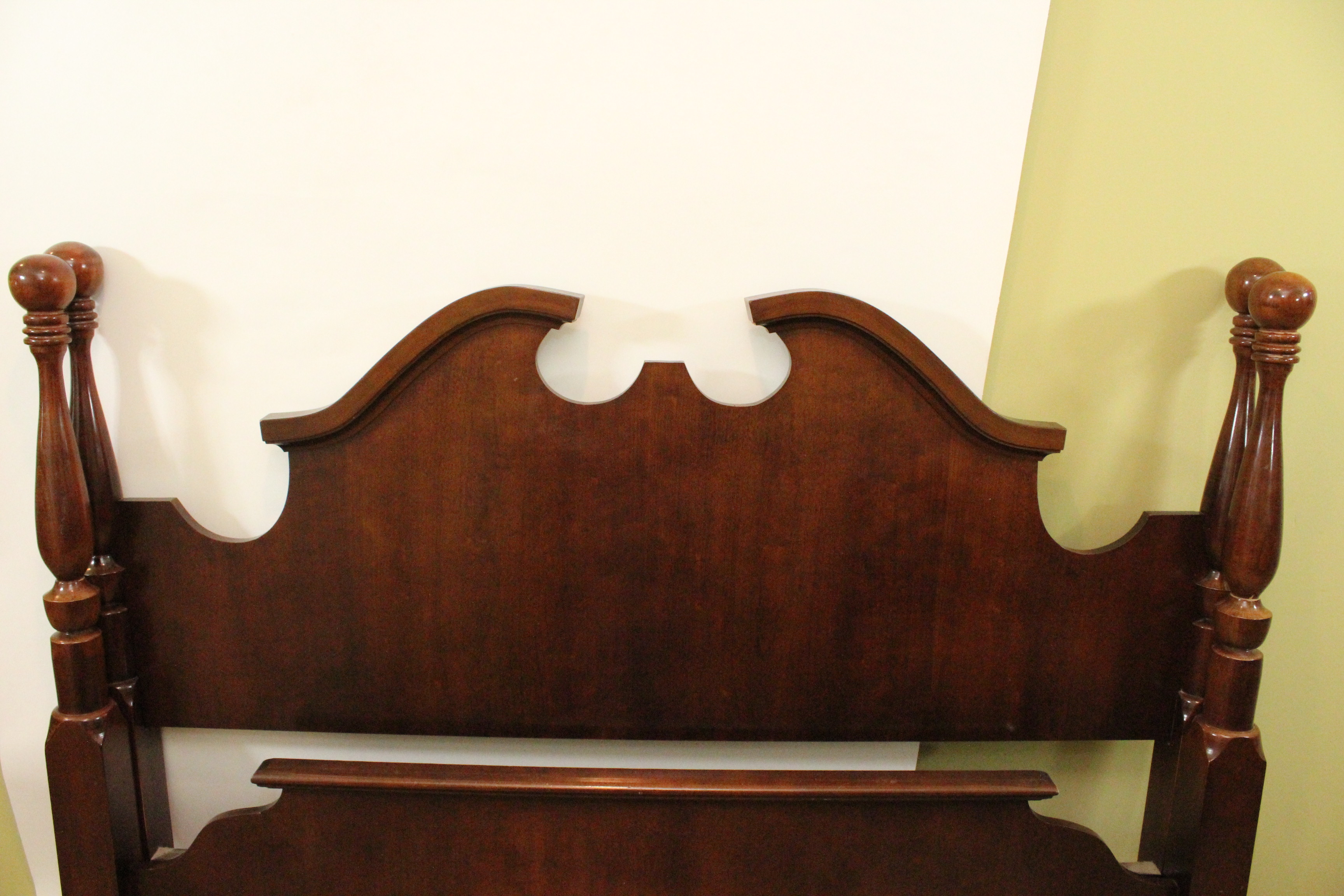 Walnut Stained Queen Bed Frame