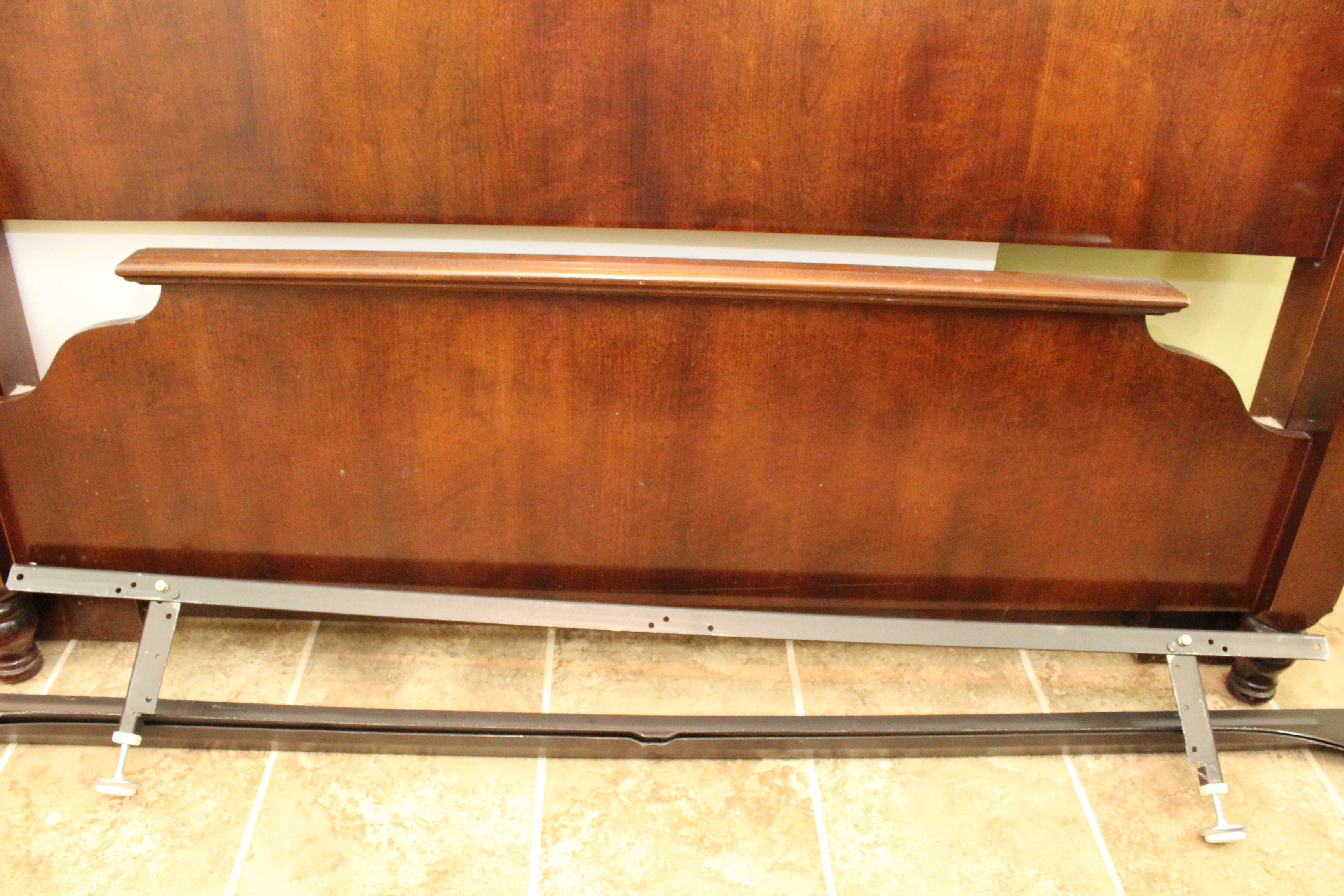 Walnut Stained Queen Bed Frame