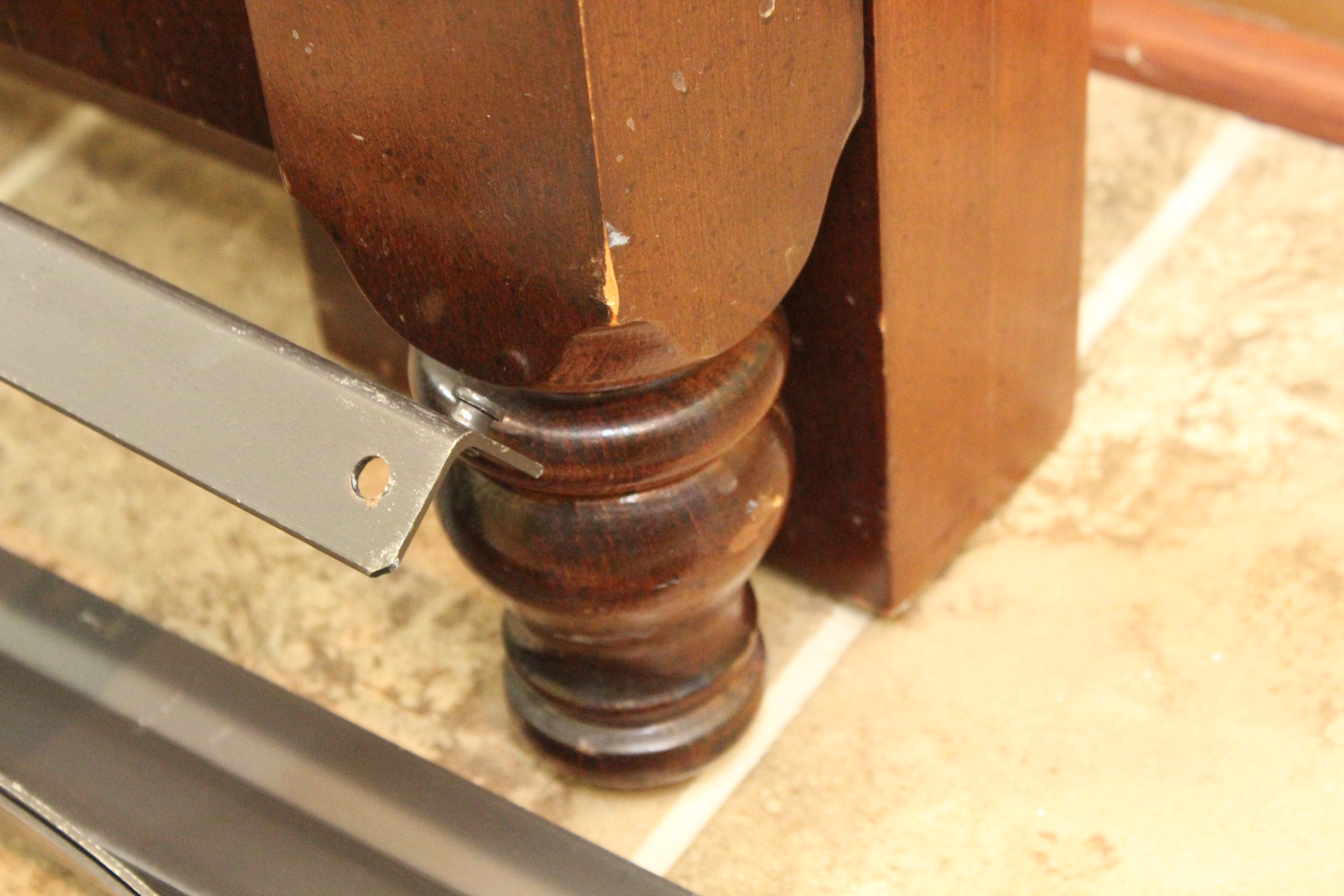 Walnut Stained Queen Bed Frame