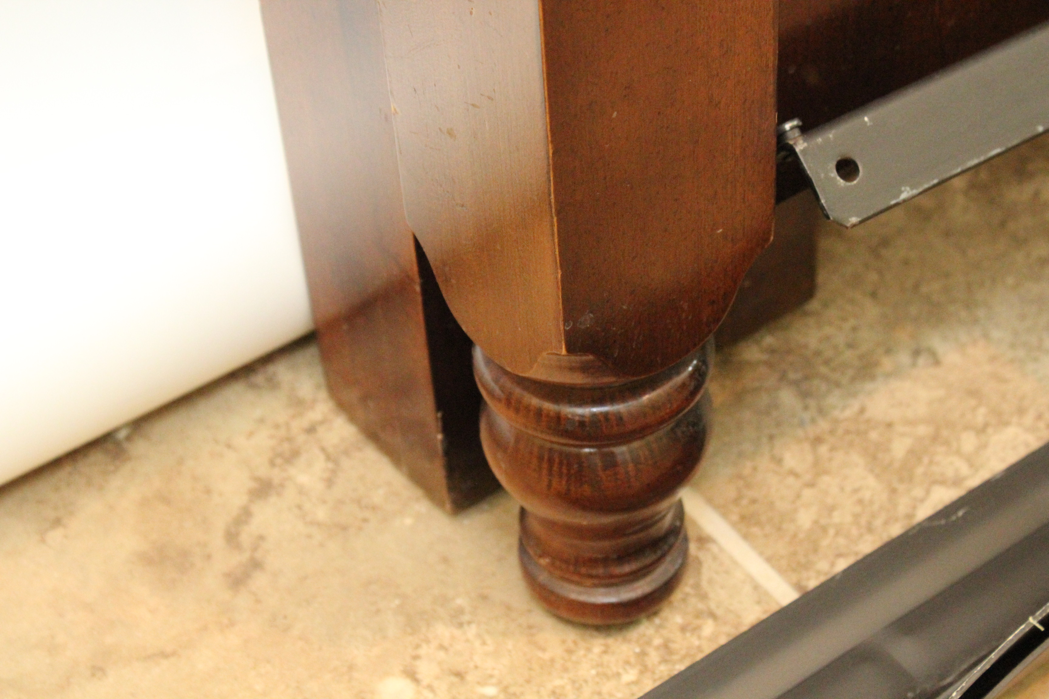 Walnut Stained Queen Bed Frame