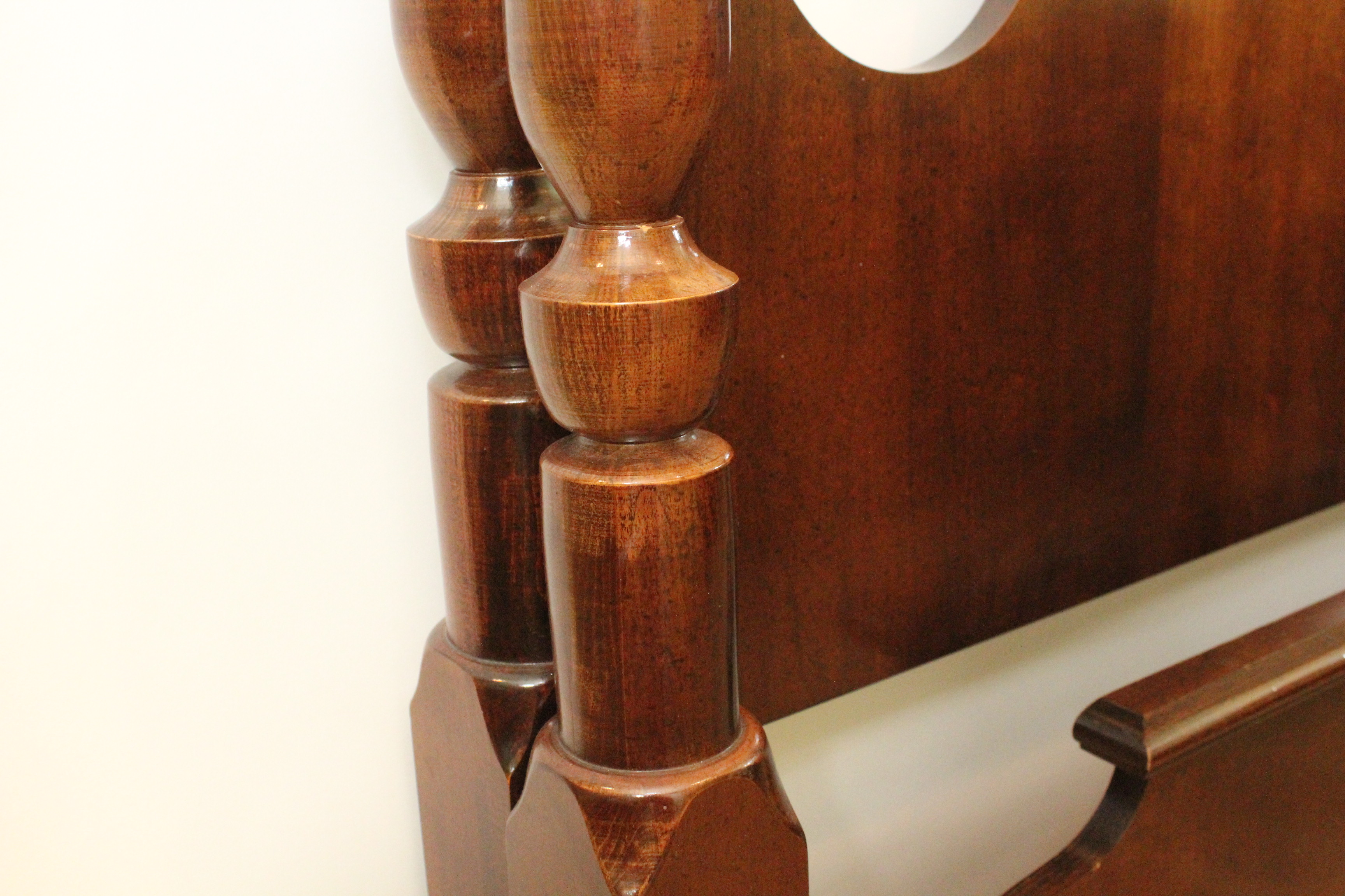 Walnut Stained Queen Bed Frame