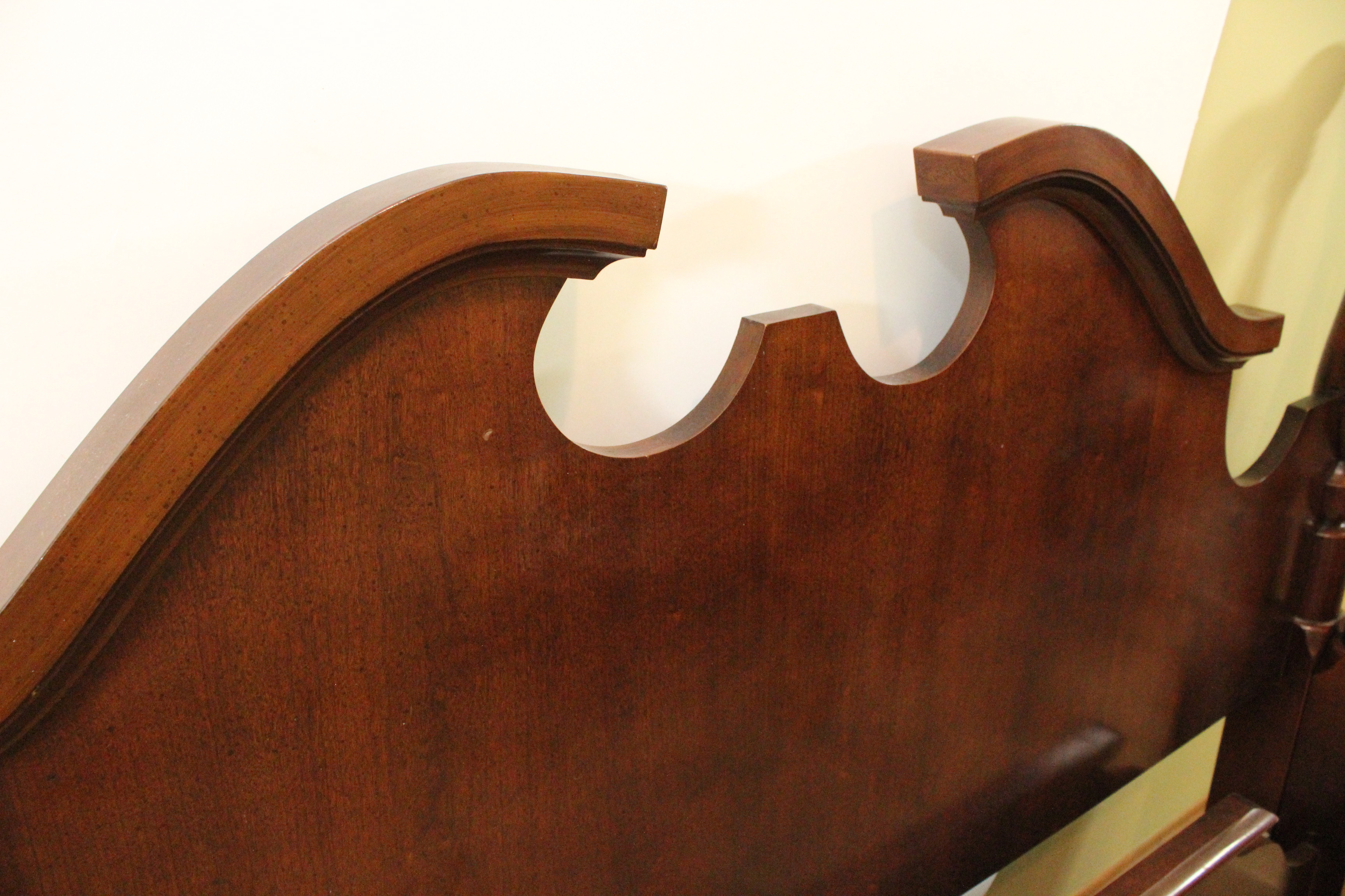 Walnut Stained Queen Bed Frame