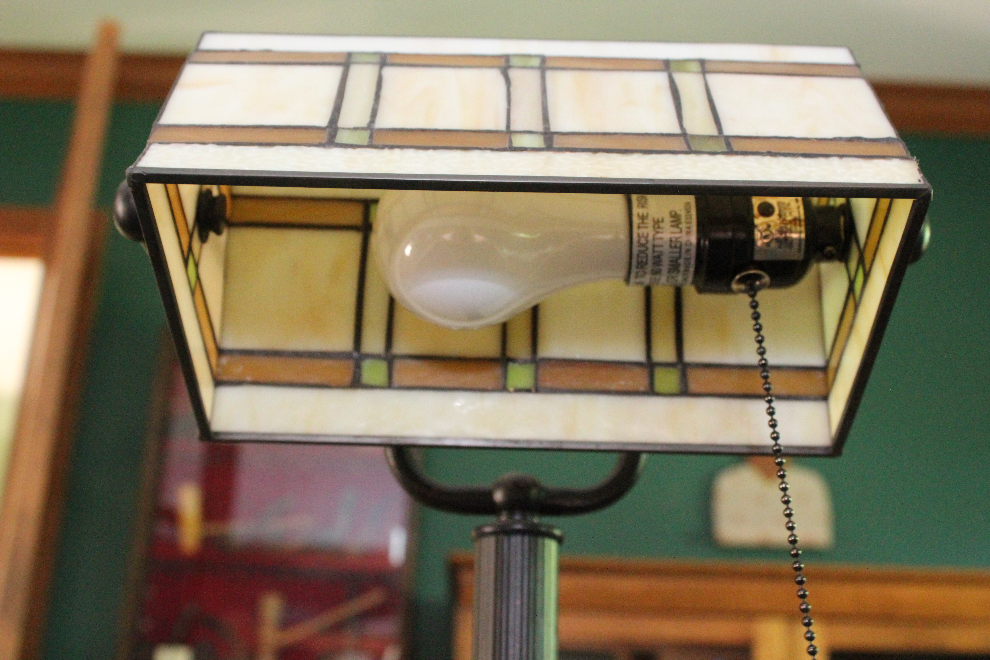 Office Desk and Lamp