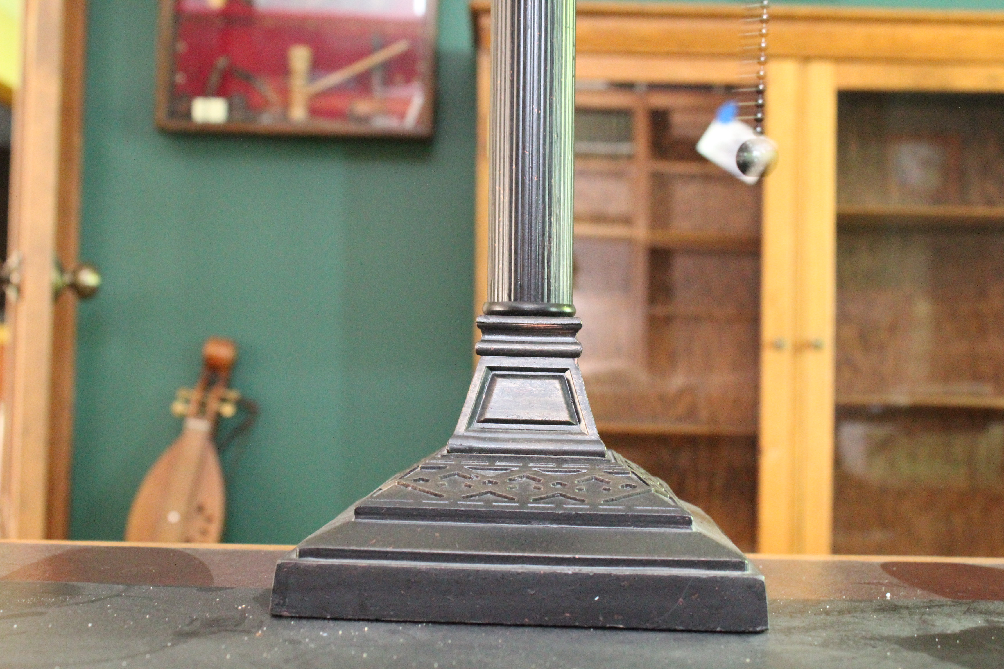 Office Desk and Lamp