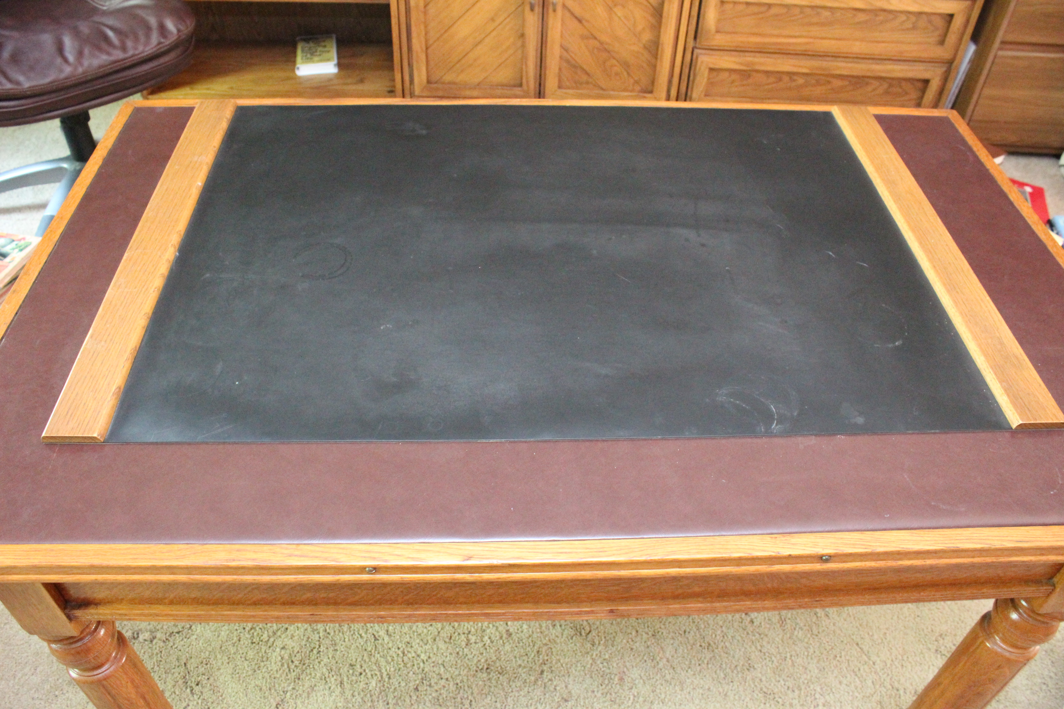 Office Desk and Lamp