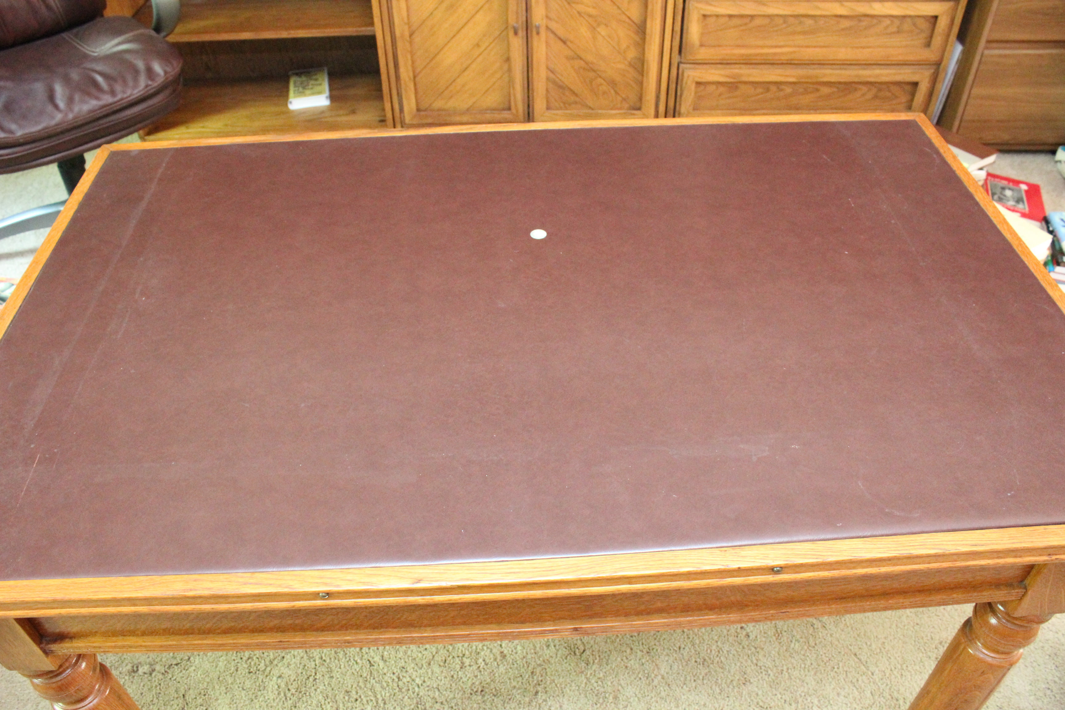 Office Desk and Lamp