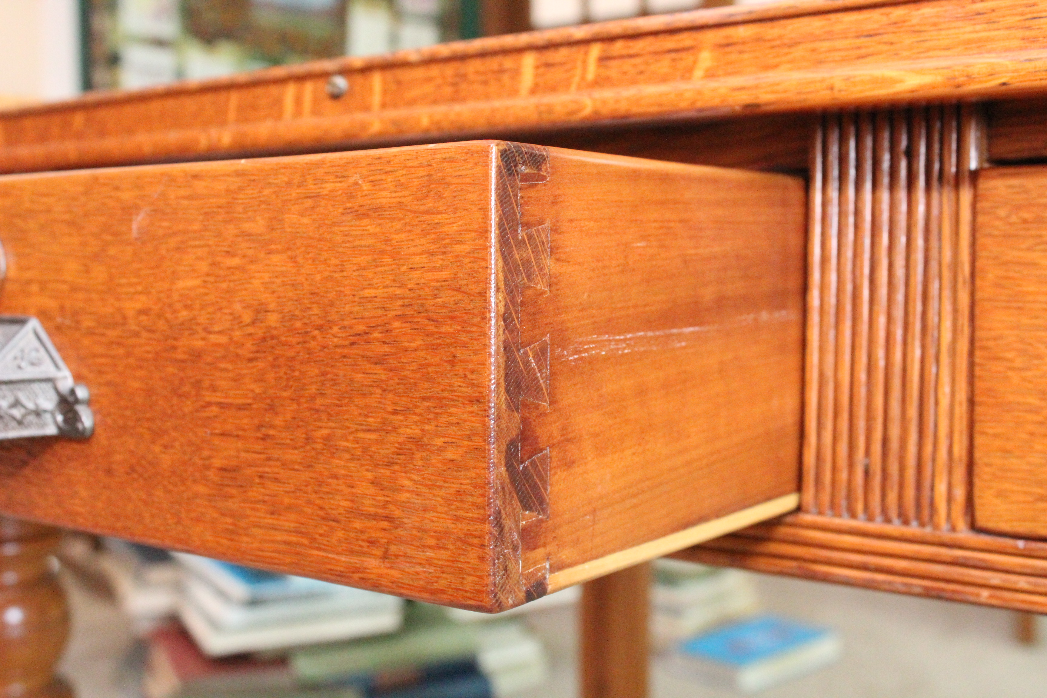 Office Desk and Lamp