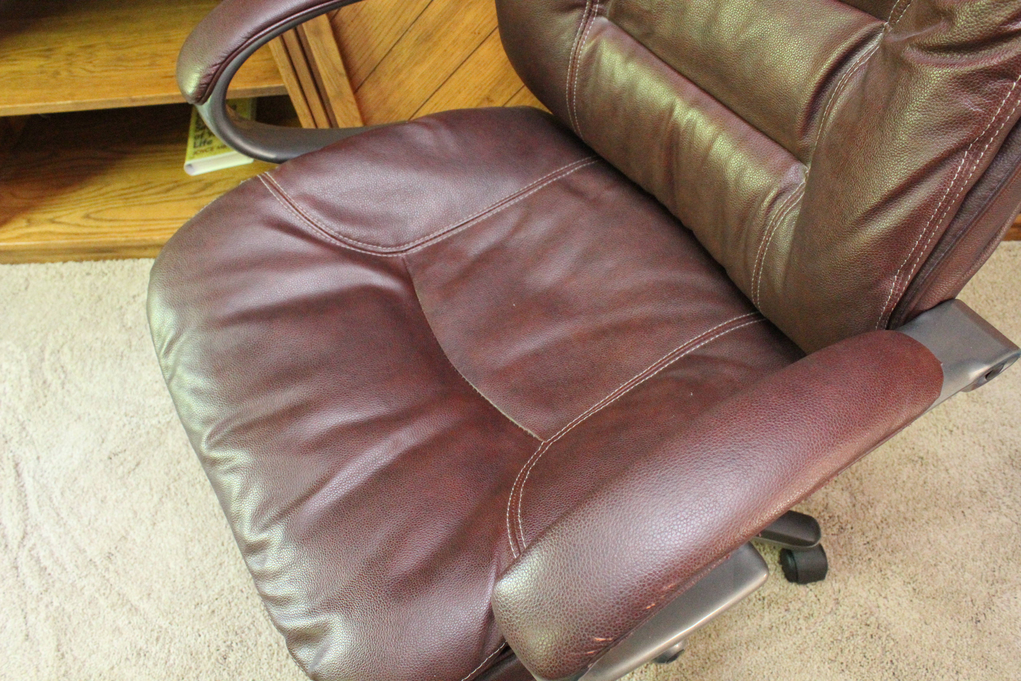 Dark Brown Leather Office Chair by Lane