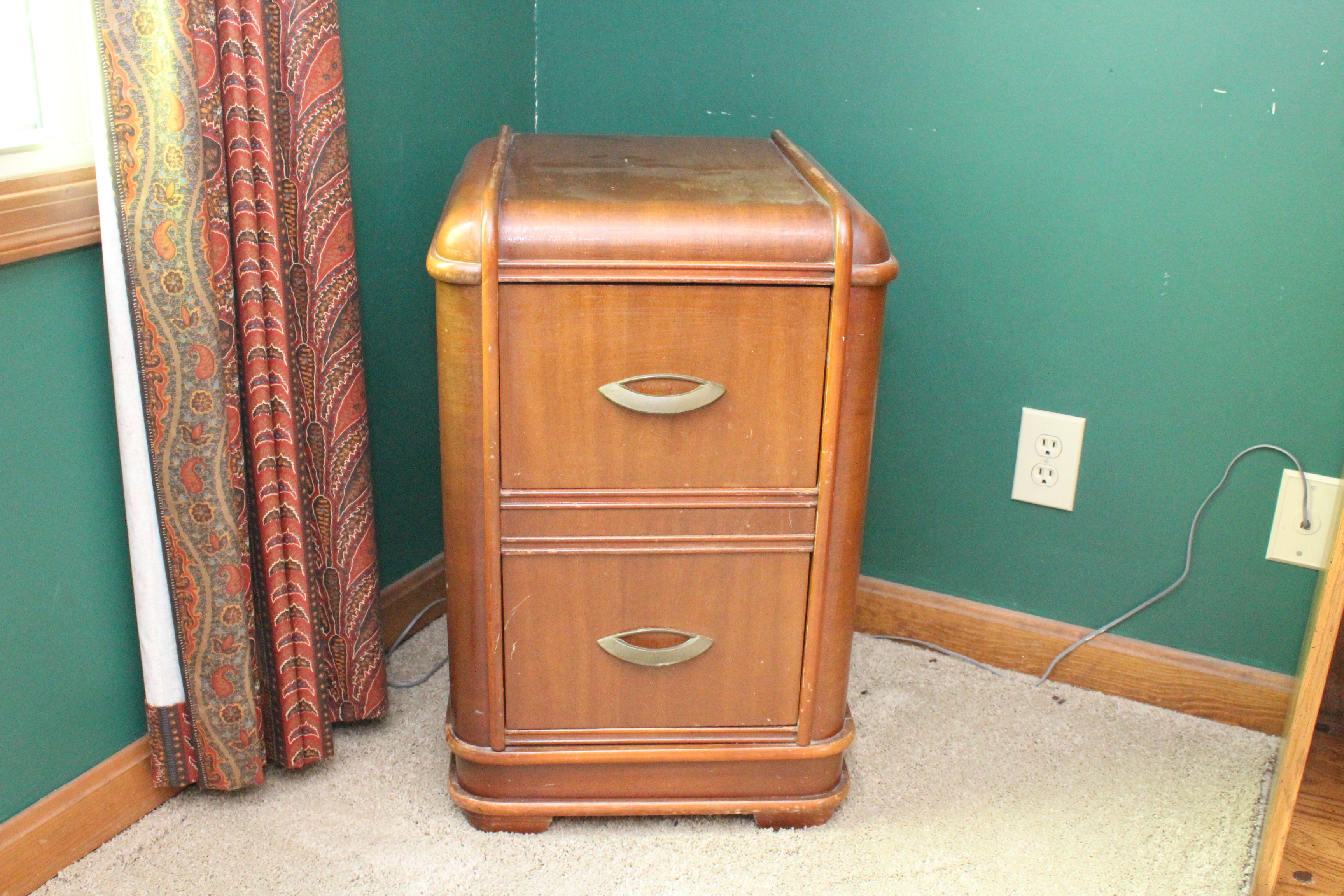Vintage Wooden File Cabinet