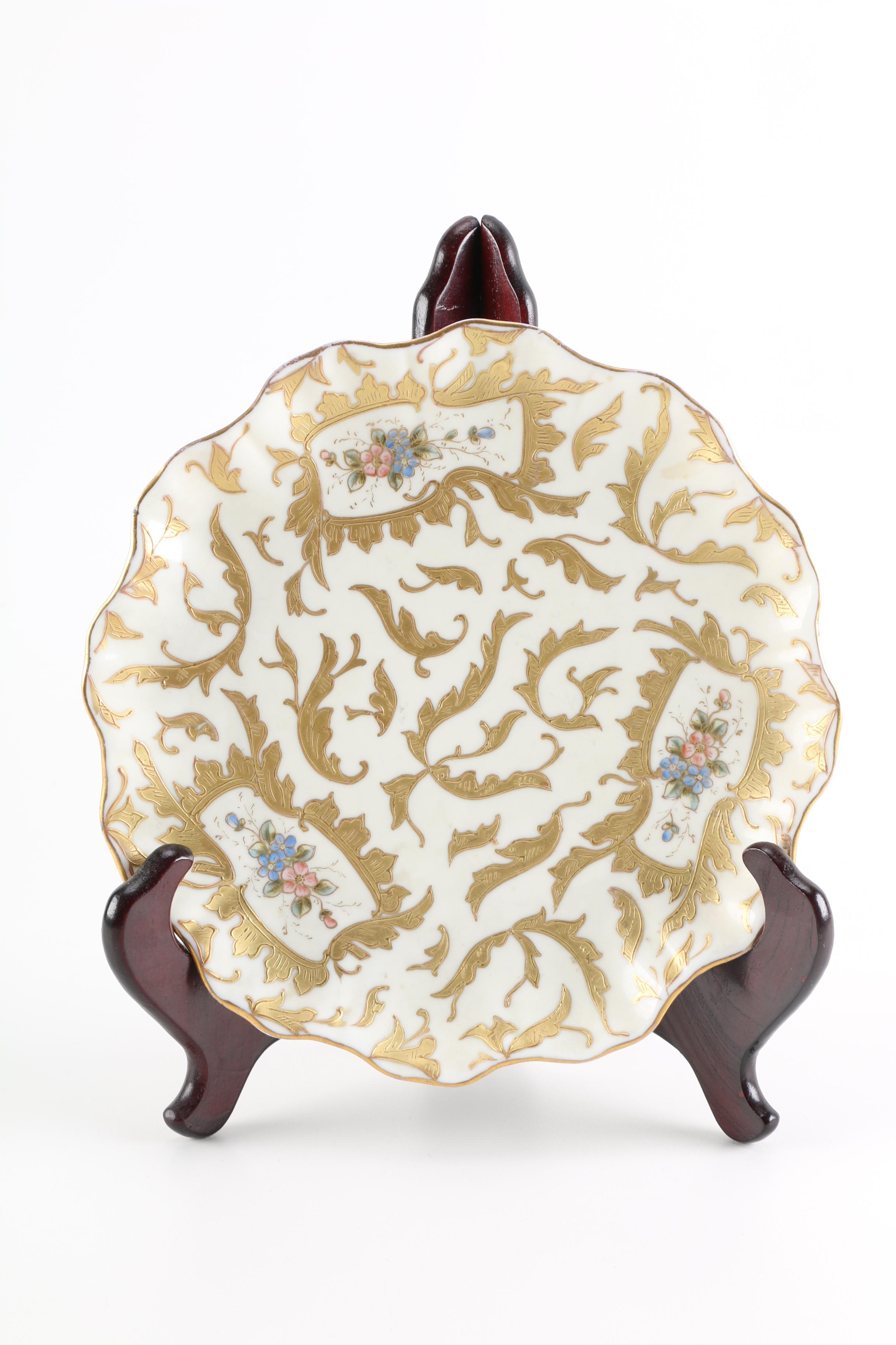 Gold And Cream Plate