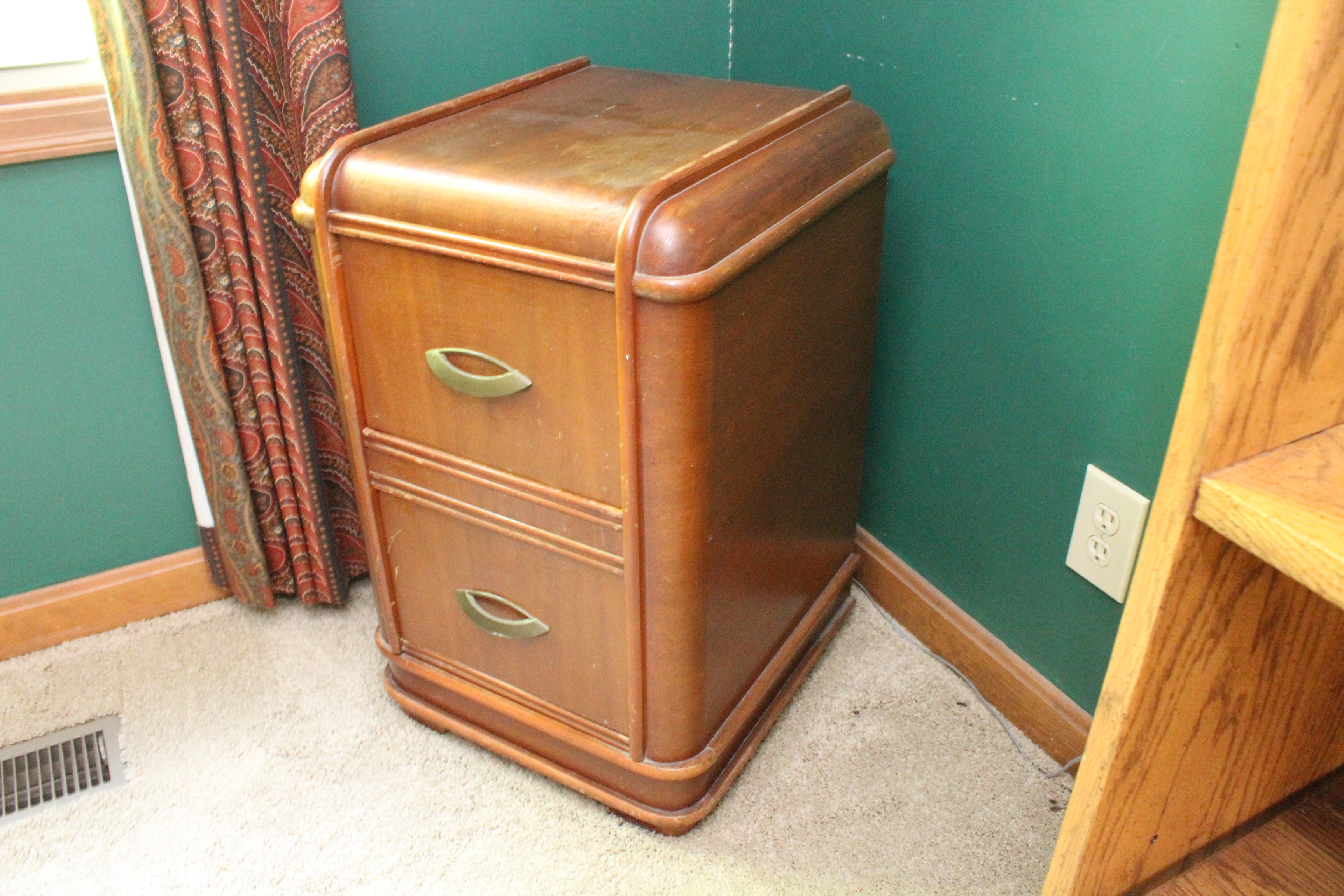 Vintage Wooden File Cabinet