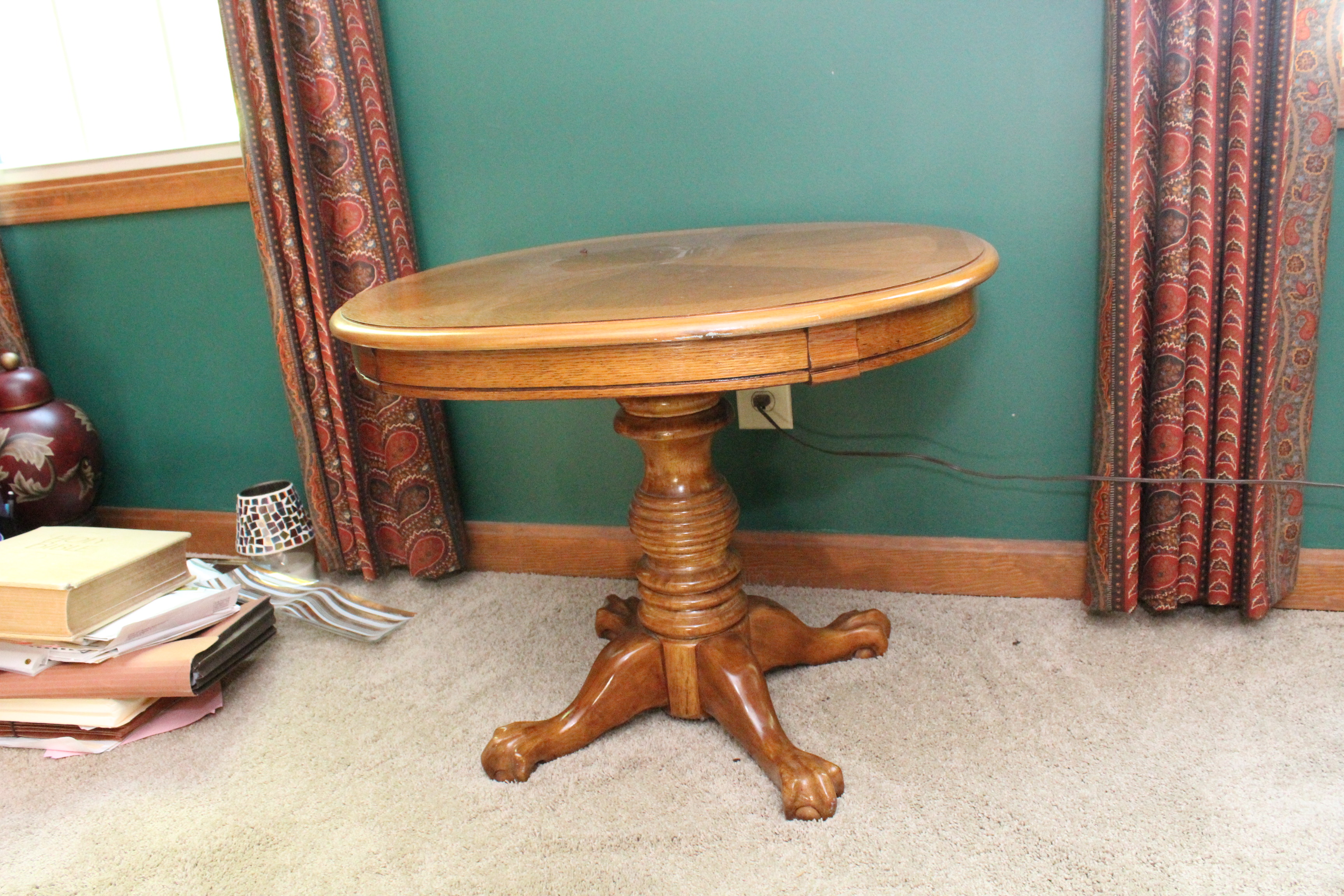 Round Wooden Side Table