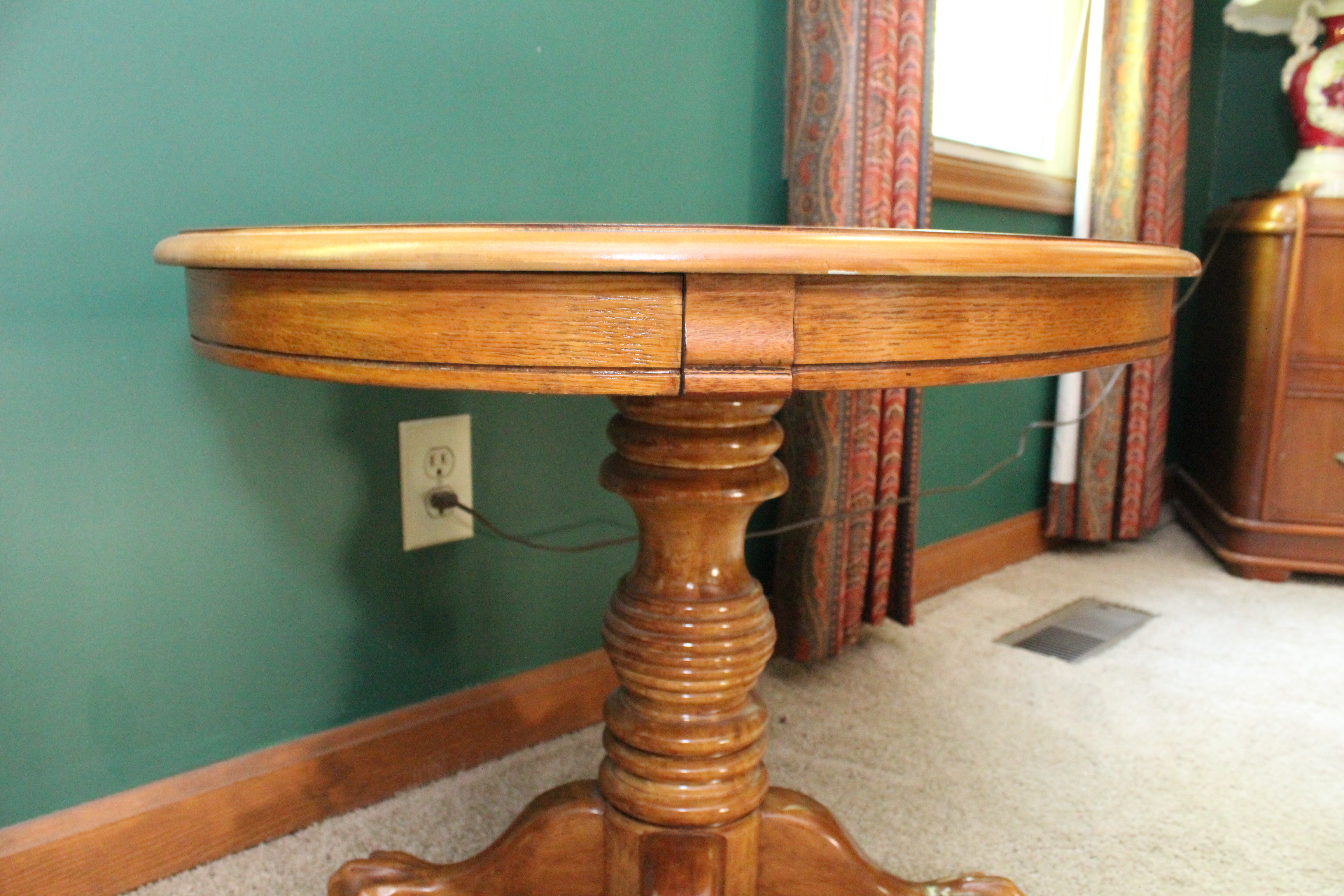 Round Wooden Side Table