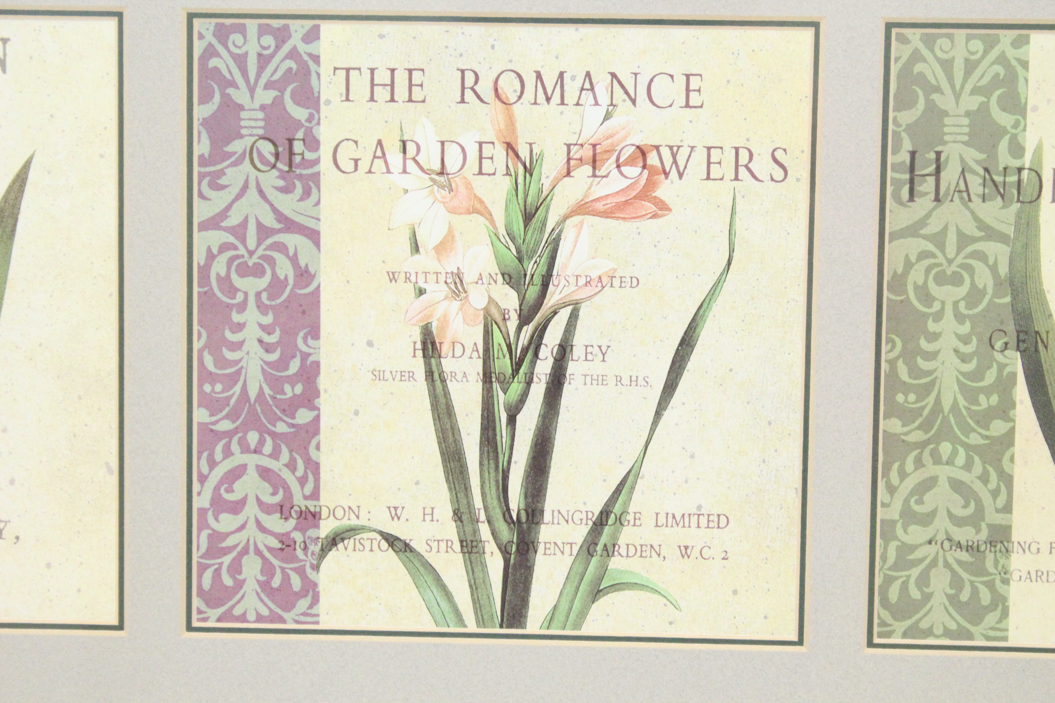 Antique Hand Painted Floral Floor Lamp and Floral Wall Decor