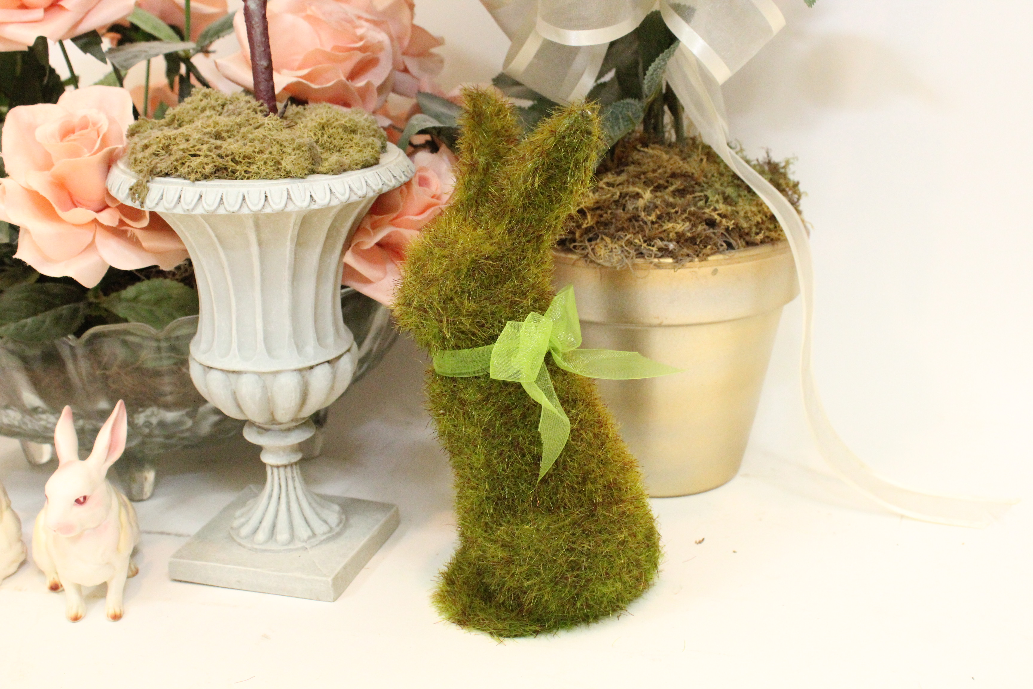 Floral and Bunny Garden Decor