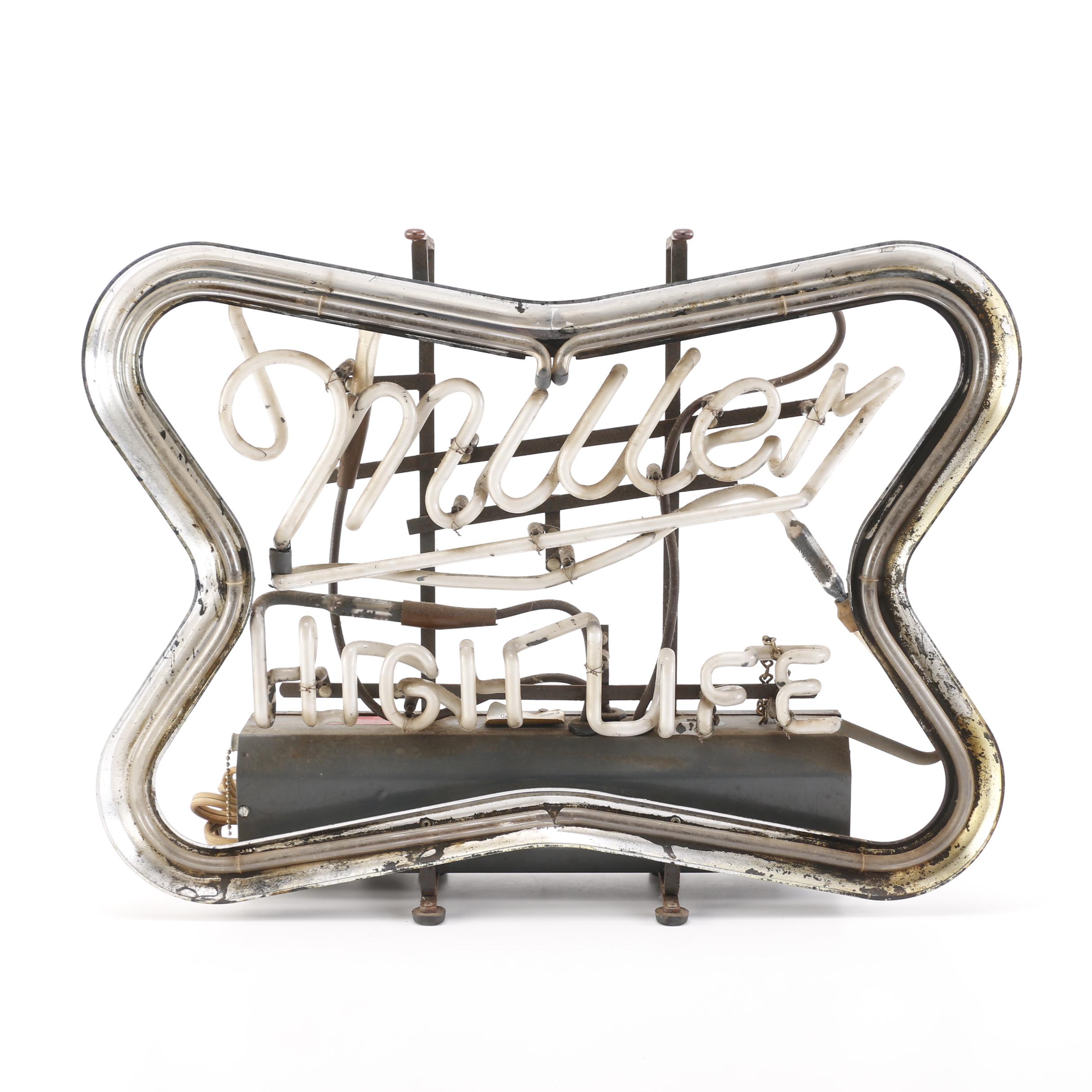 Vintage Miller High Life Neon Beer Sign