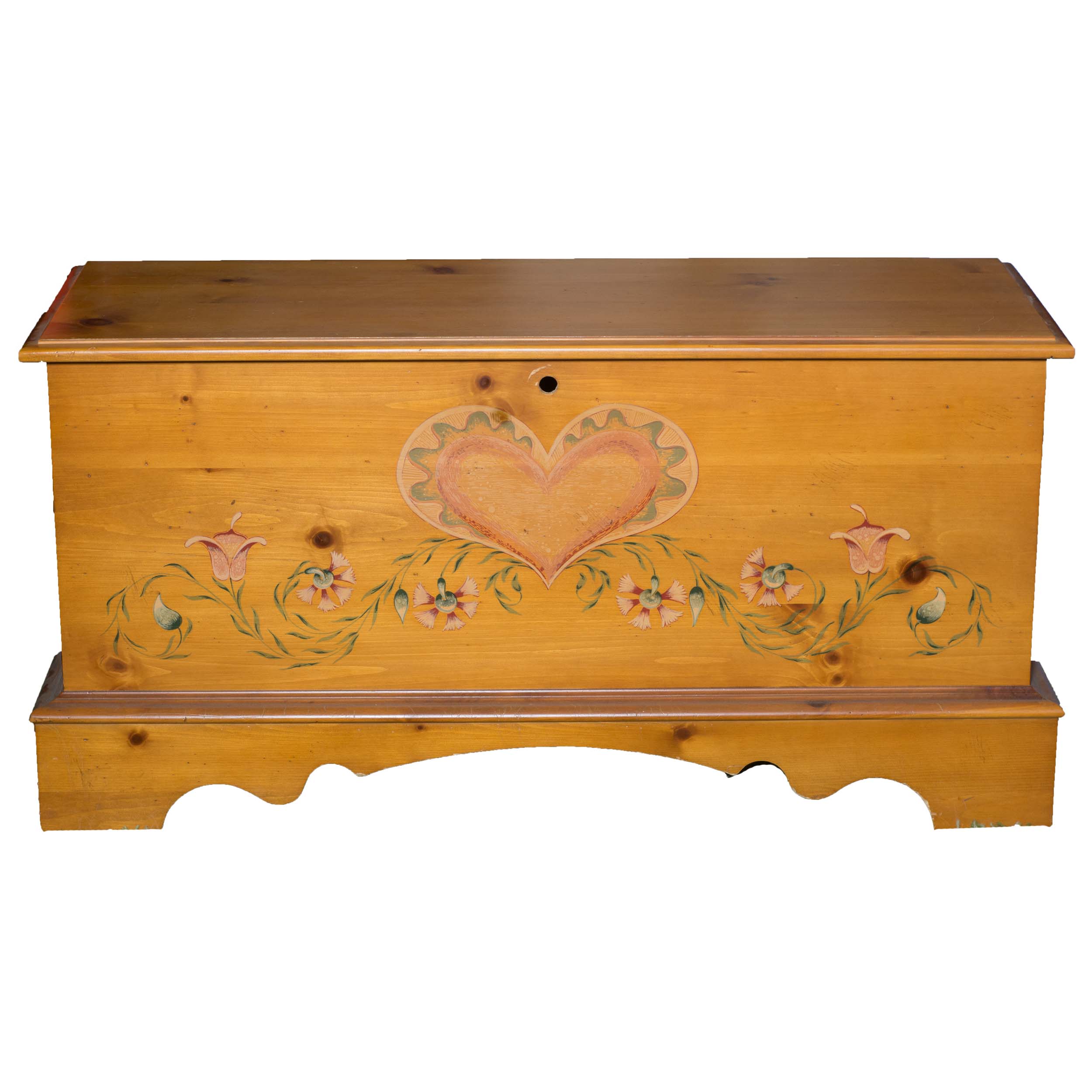 Painted Country Lane Cedar Chest