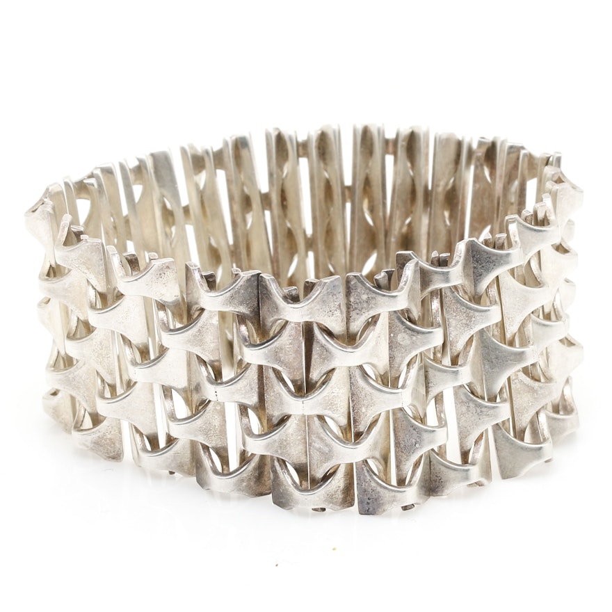 Rey Urban Sterling Silver Modernist Bracelet