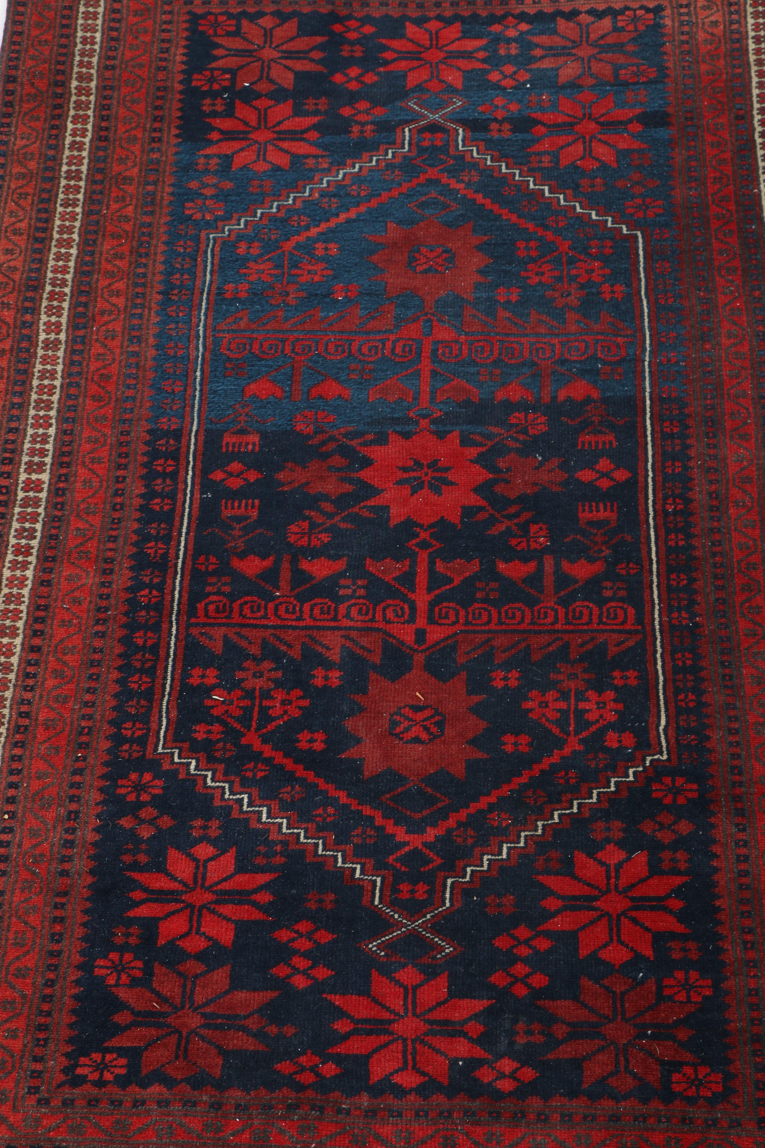 Hand-Knotted Baluch Area Rug