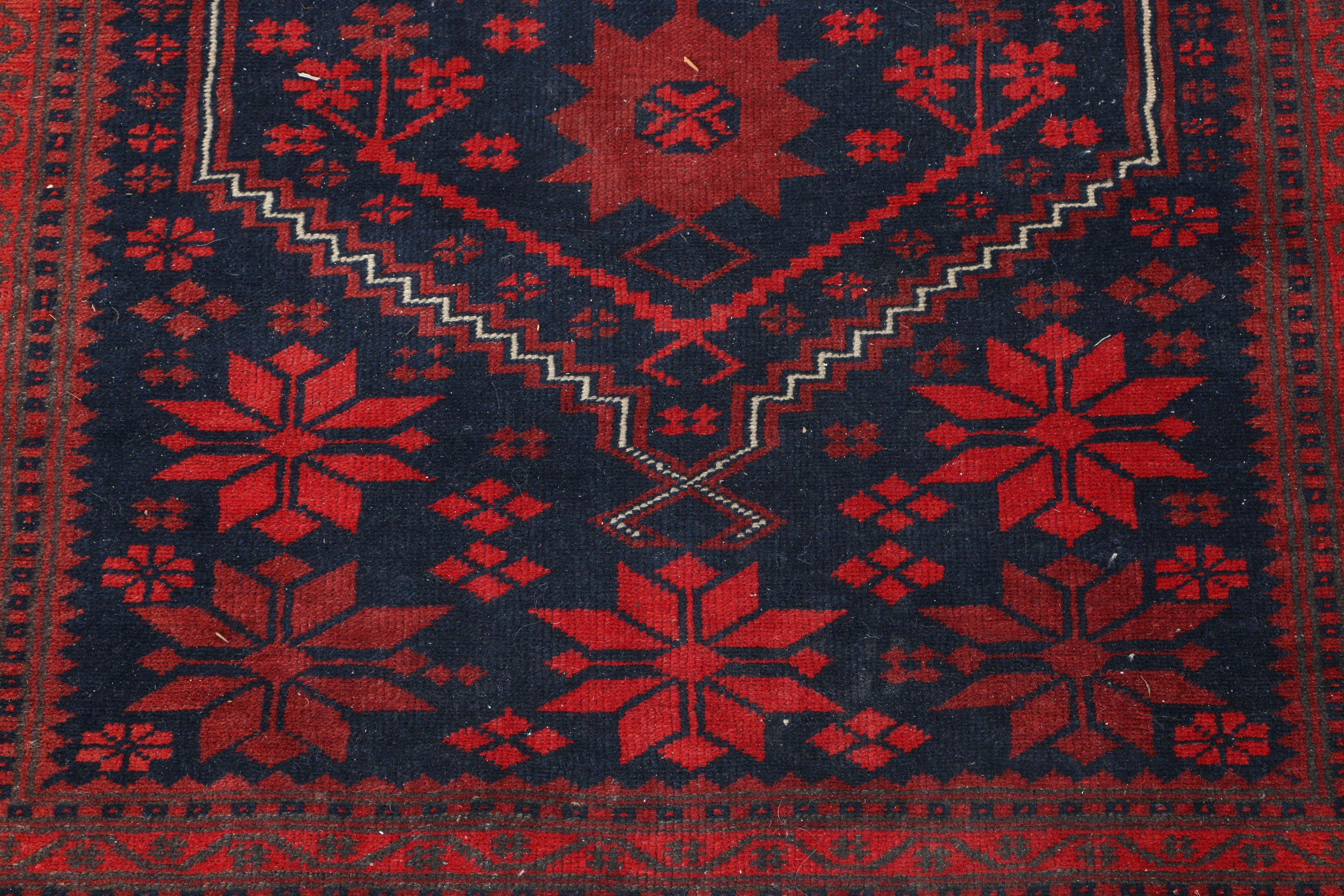 Hand-Knotted Baluch Area Rug